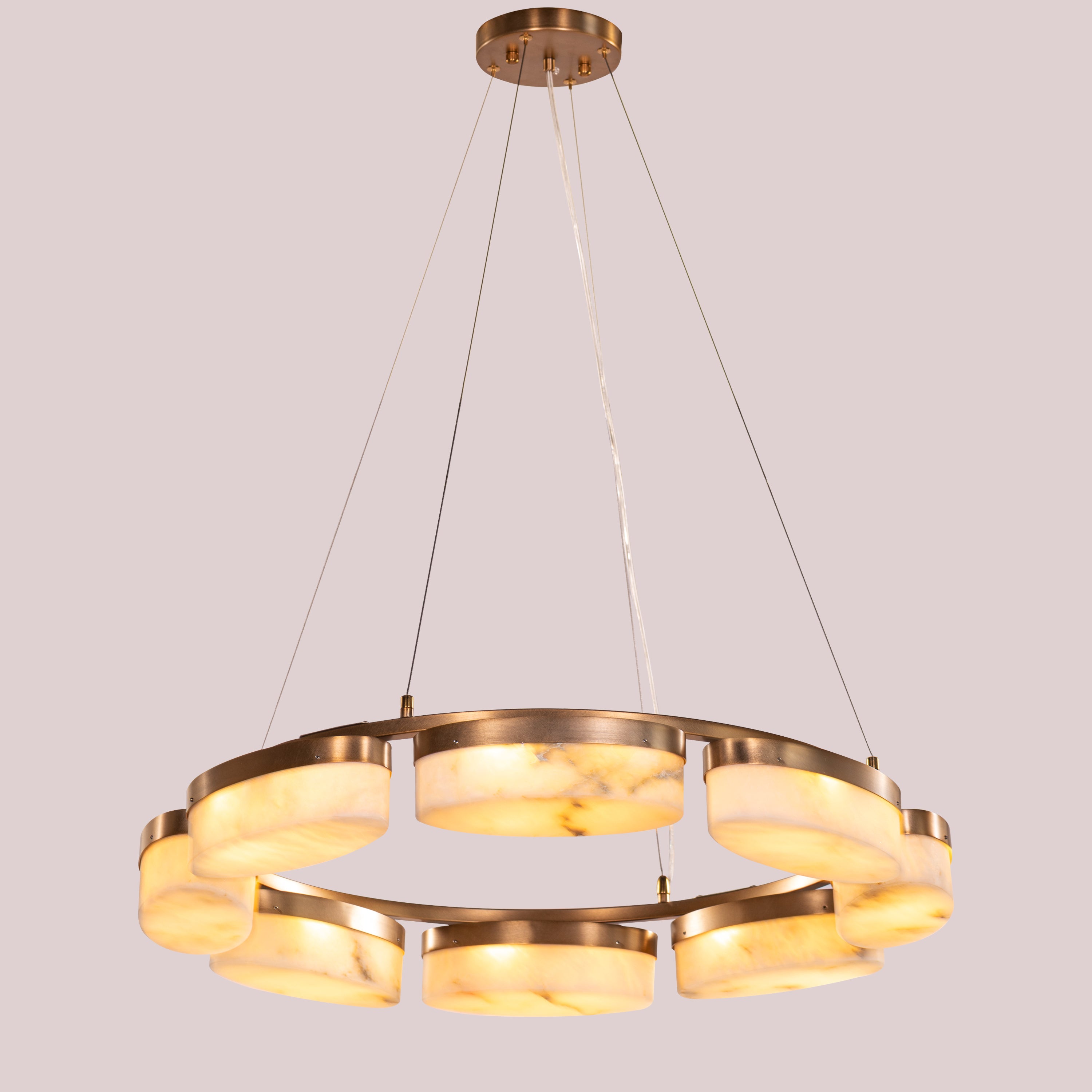 Cherish The Day (Gold) Alabaster Chandelier