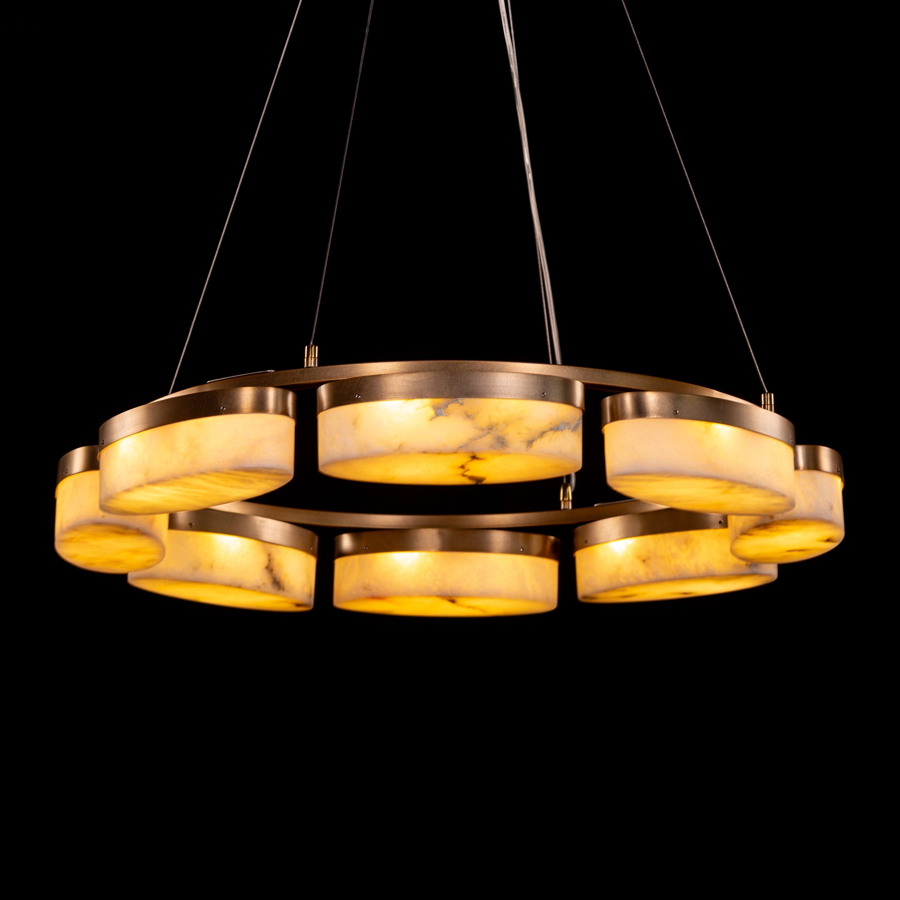 Cherish The Day (Gold) Alabaster Chandelier