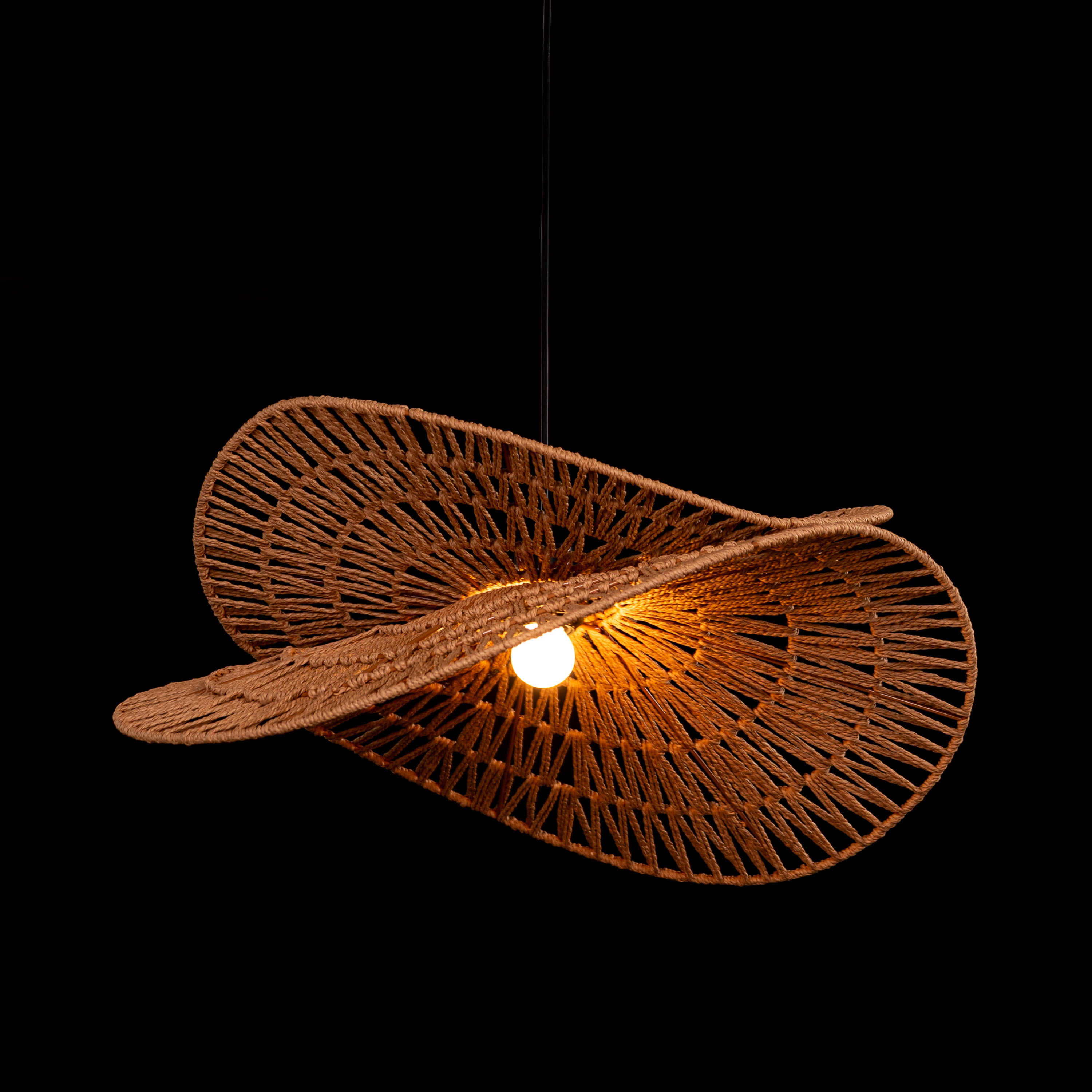 Brume (Brown) Rattan Pendant Light