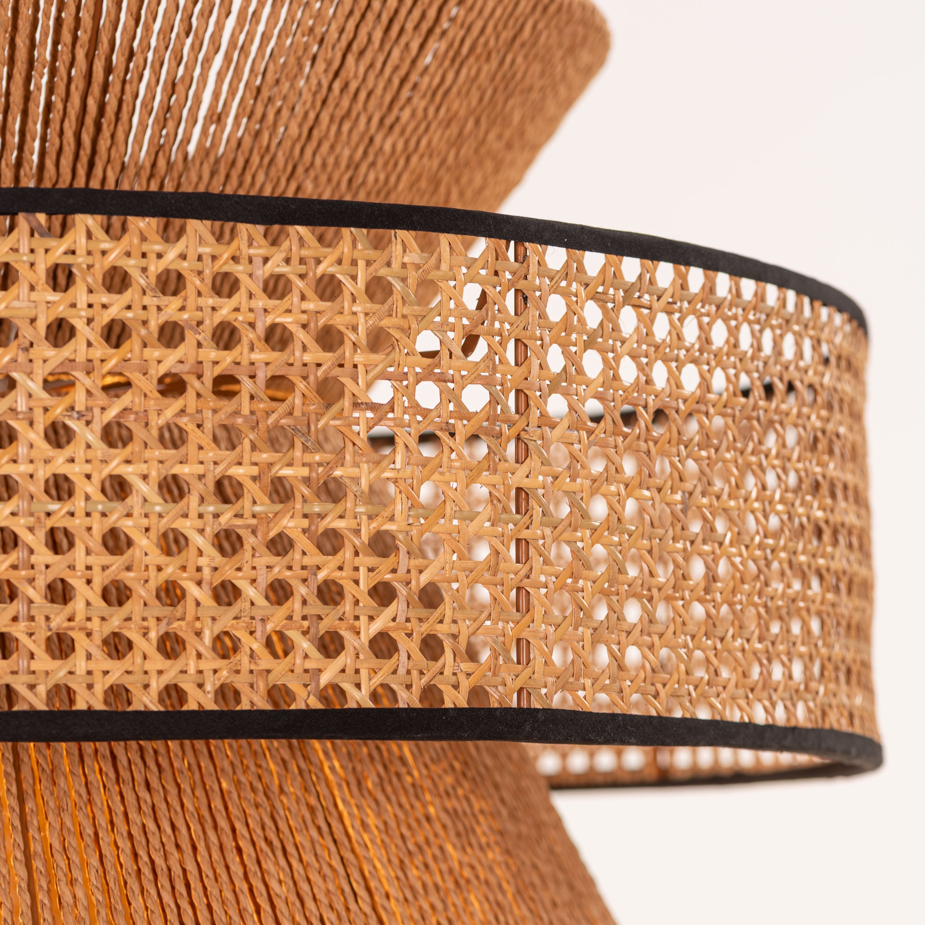 Mykonos Beam (Brown) Rattan Chandelier