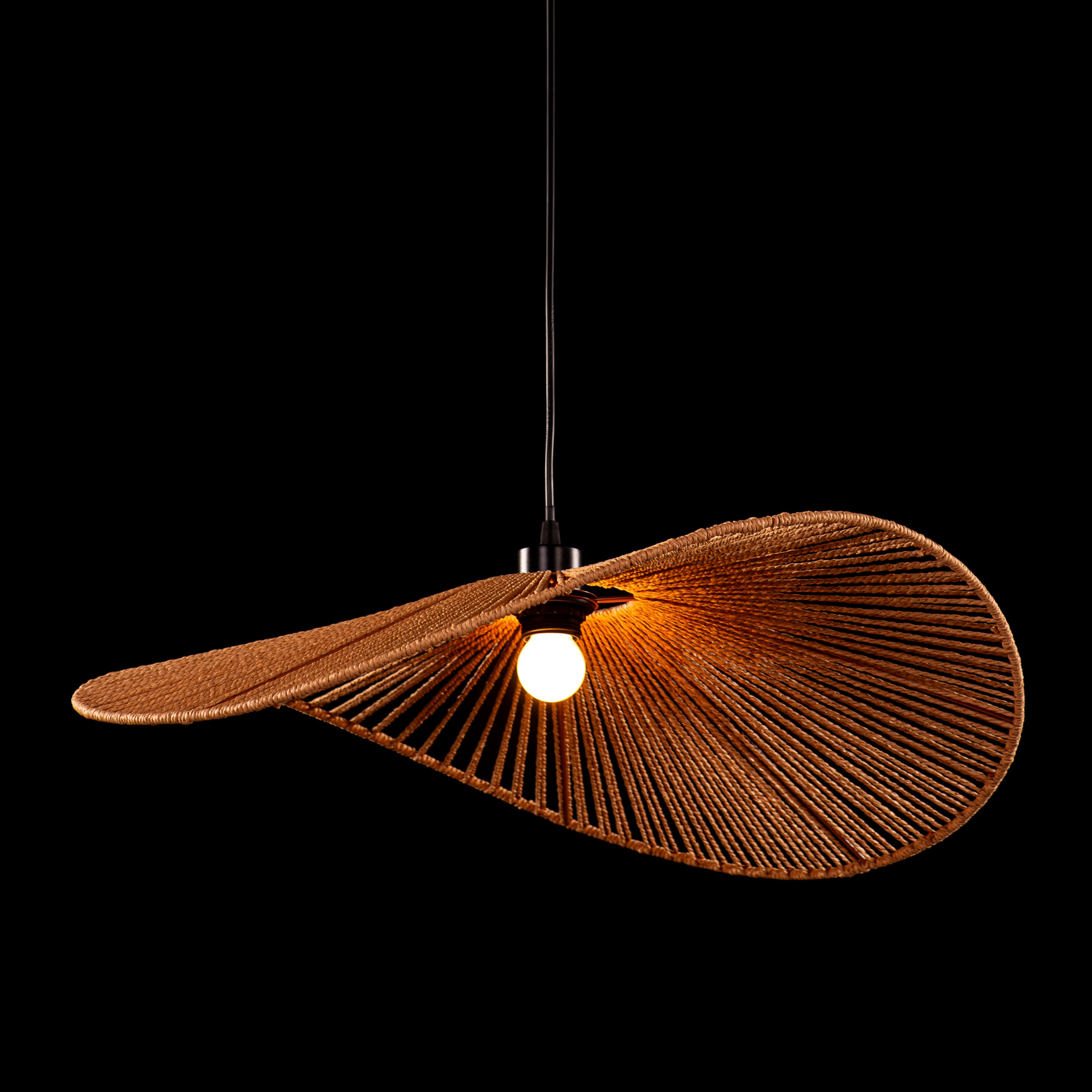 Sardinia Sun (Brown) Rattan Pendant Light