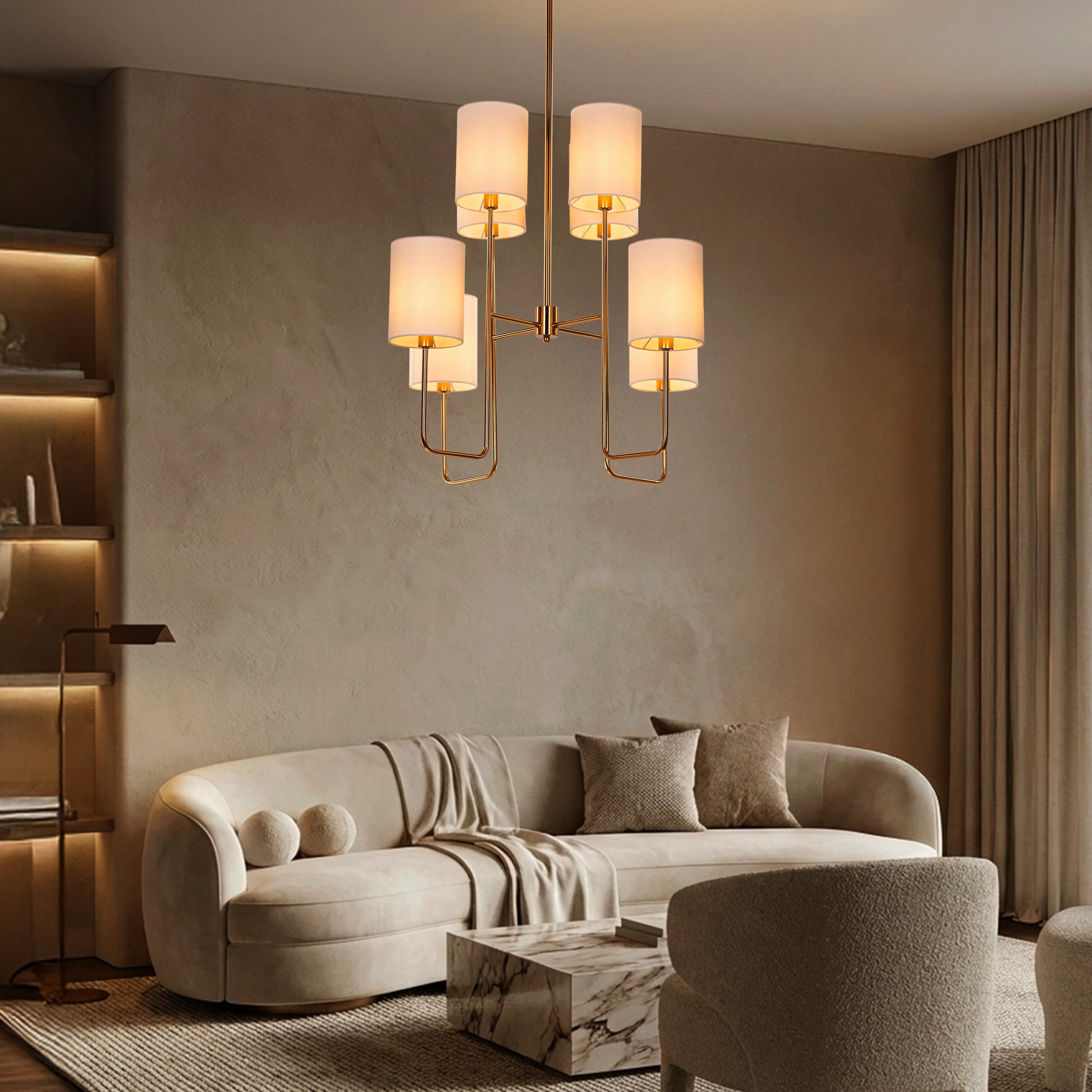 Chelsea (Gold, White) Chandelier