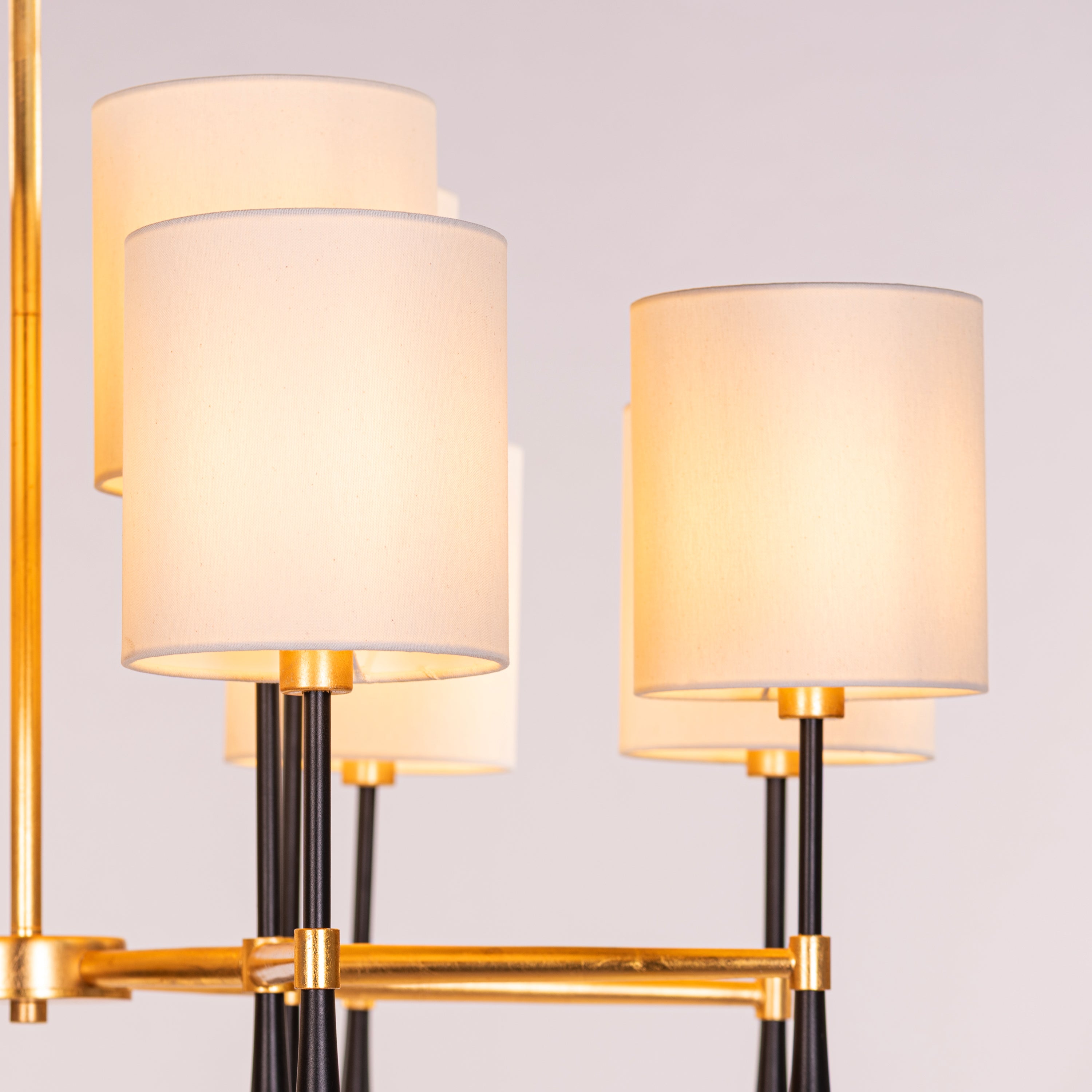 Windsor (Black, Gold, White) Fabric Chandelier