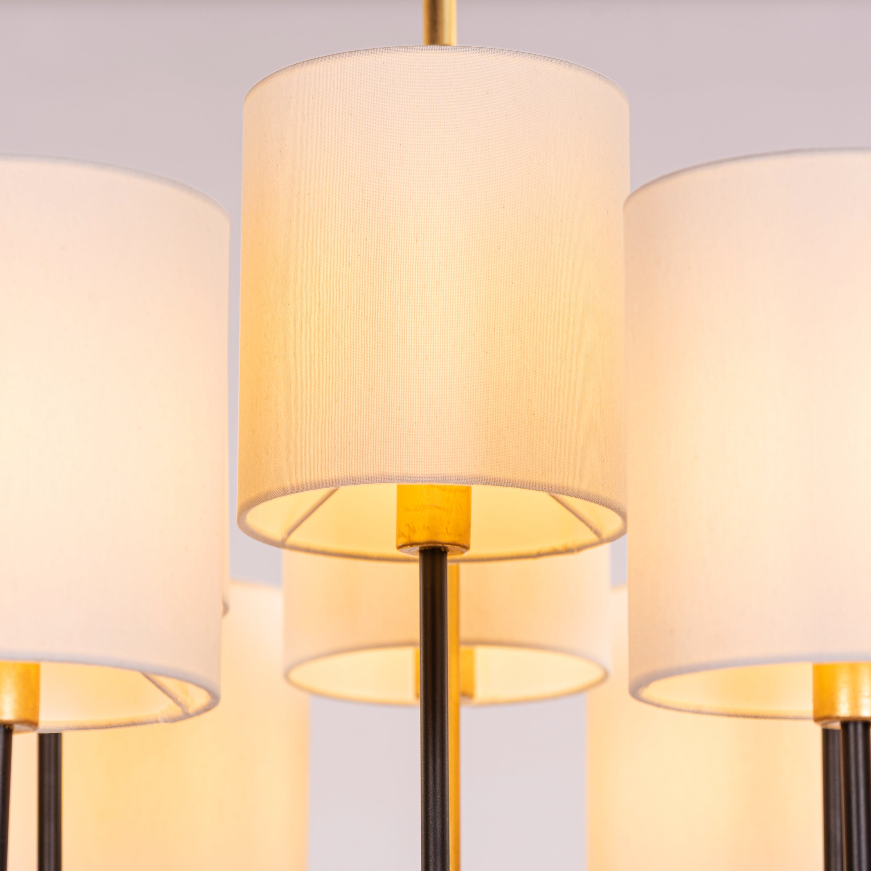 Windsor (Black, Gold, White) Fabric Chandelier