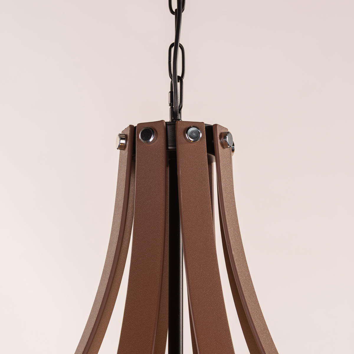 Regent (Black, Brown) Faux Leather Chandelier