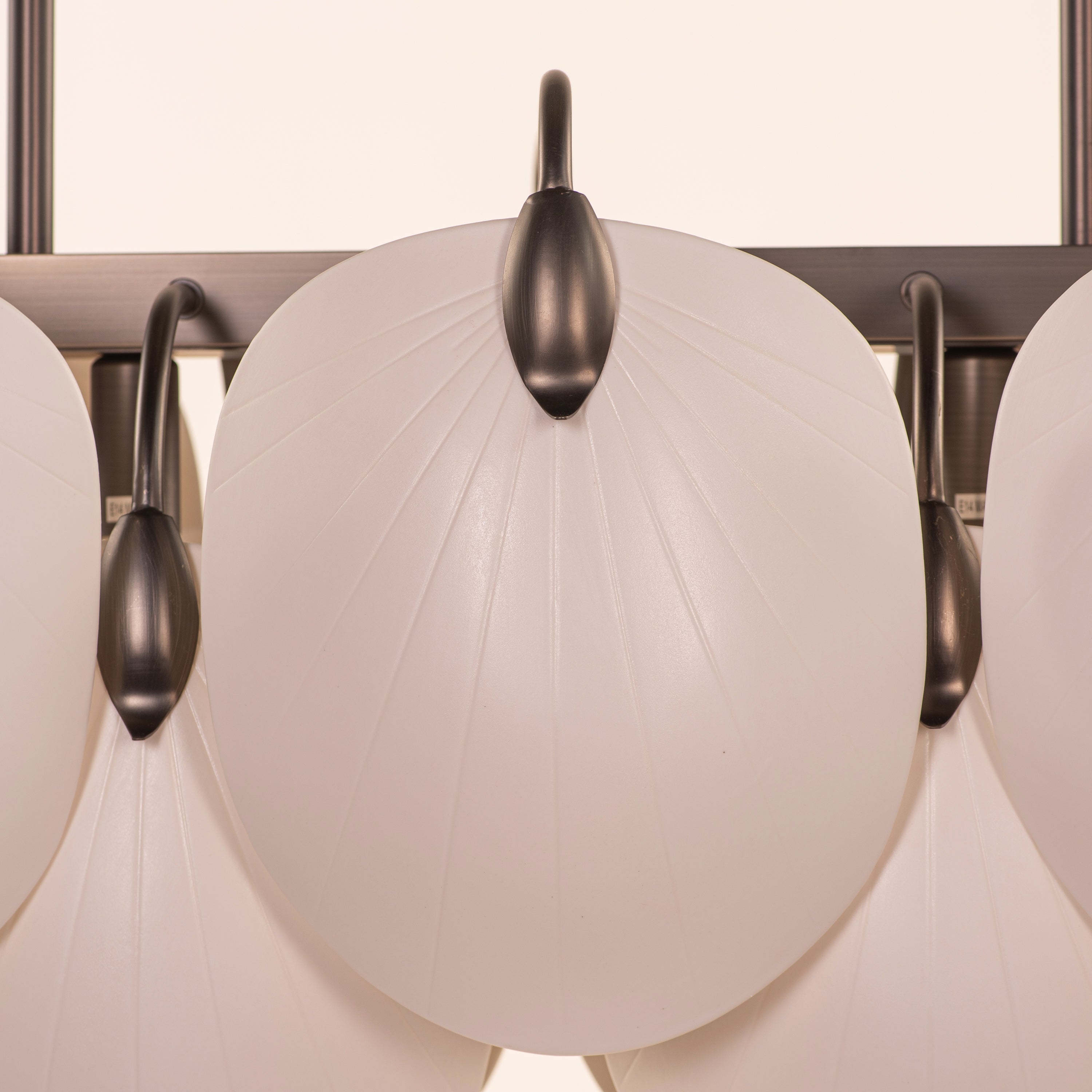 Petaline (Long, Brown, White) Ceramic Chandelier
