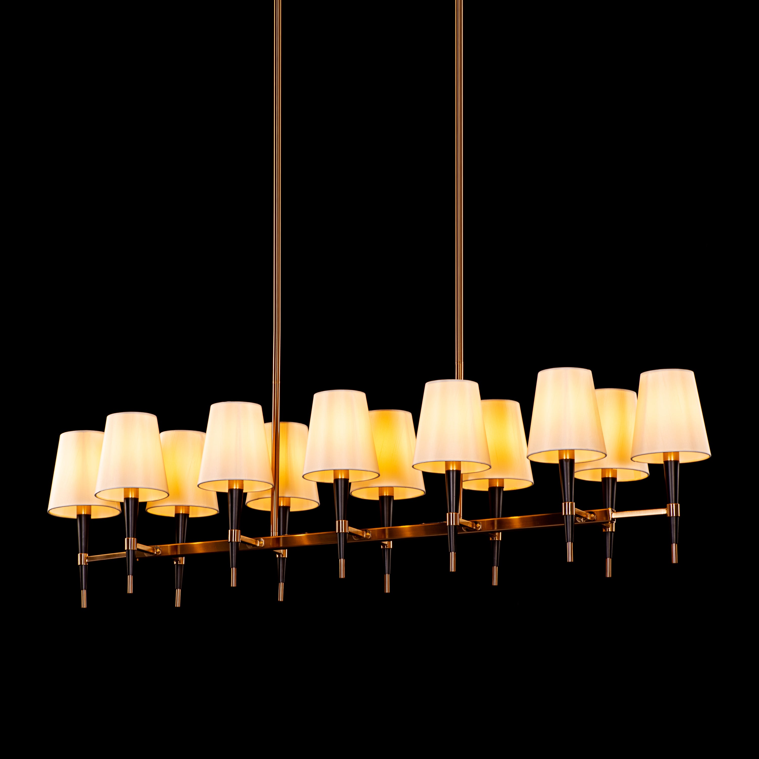 See The Unseen (Black, Gold) Fabric Chandelier