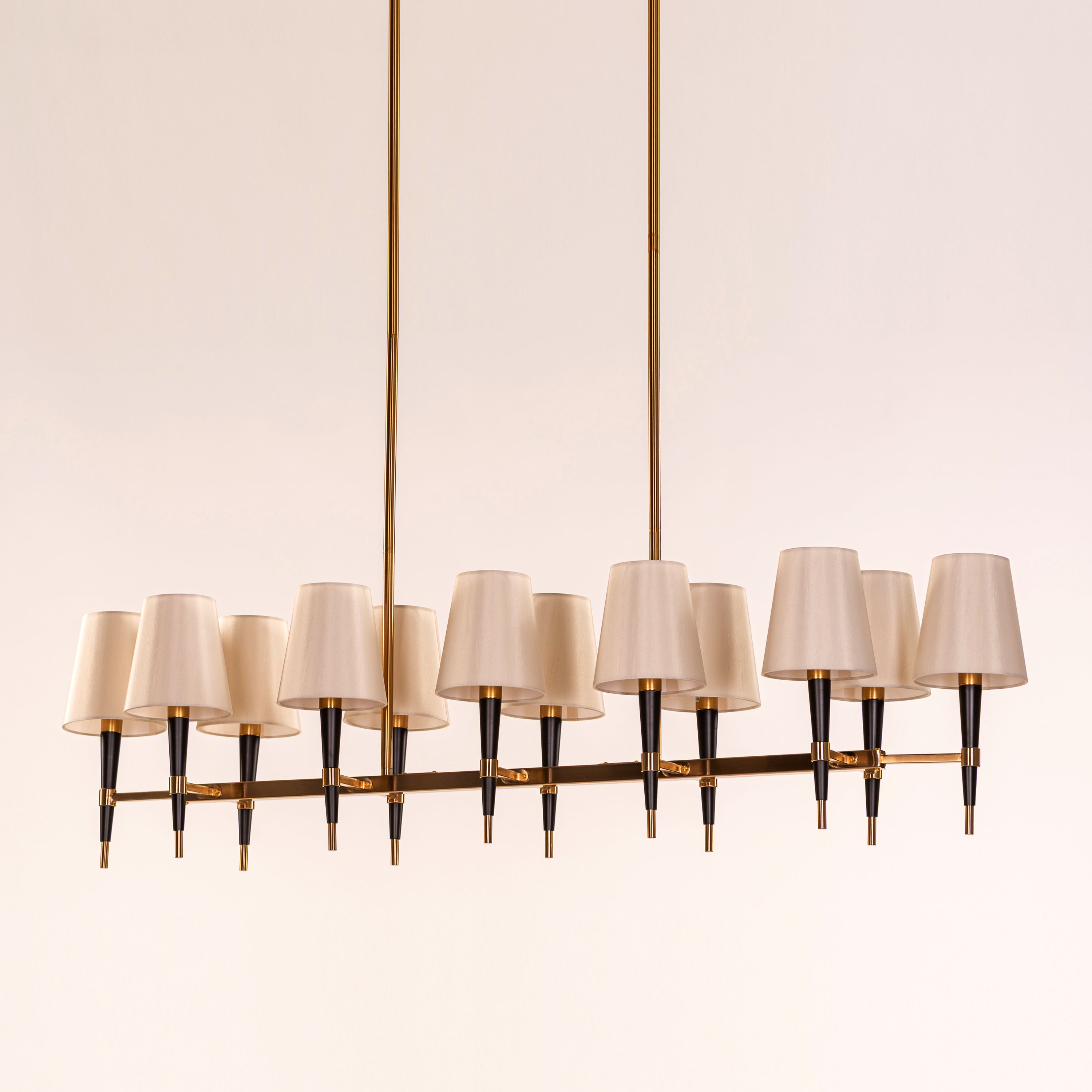 See The Unseen (Black, Gold) Fabric Chandelier