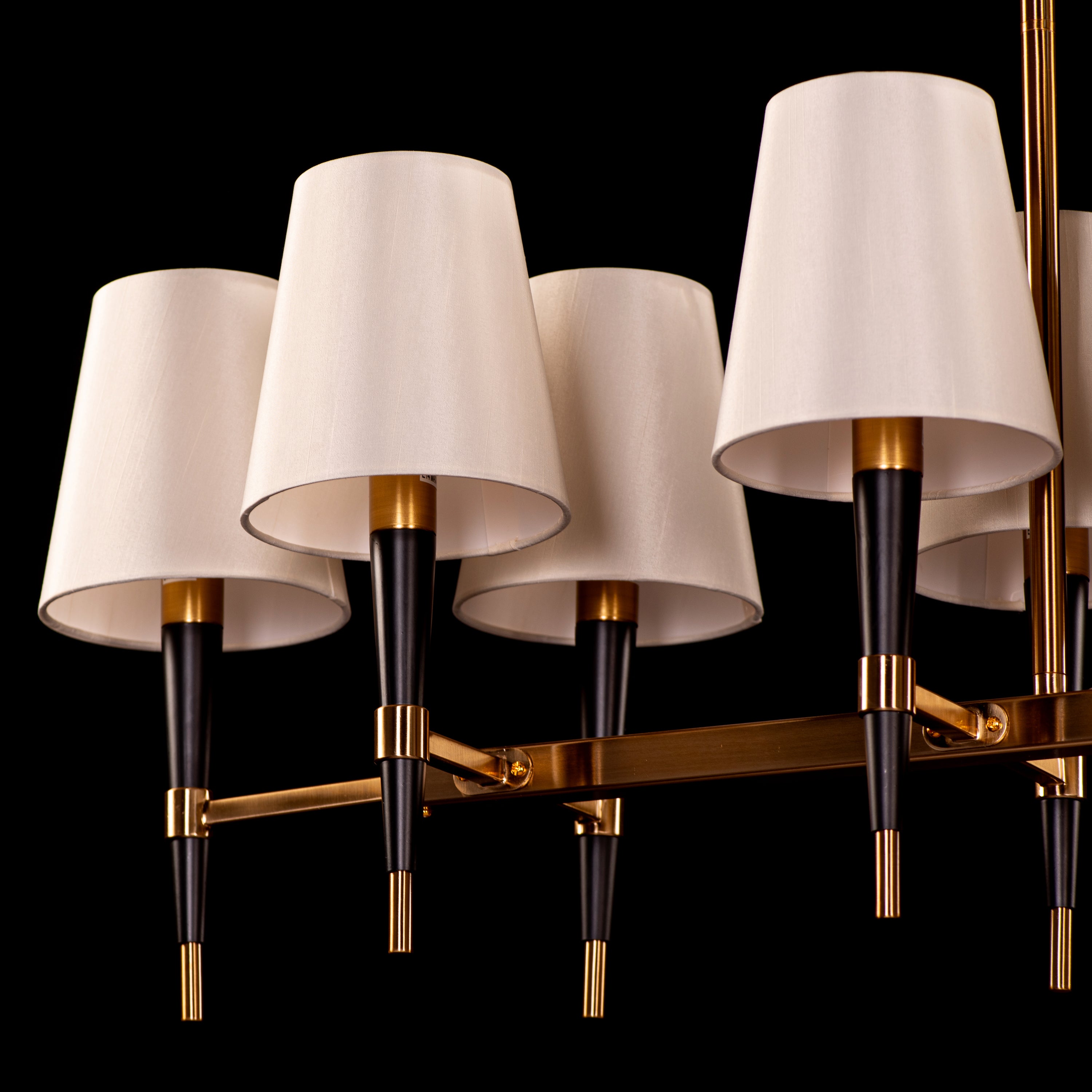 See The Unseen (Black, Gold) Fabric Chandelier