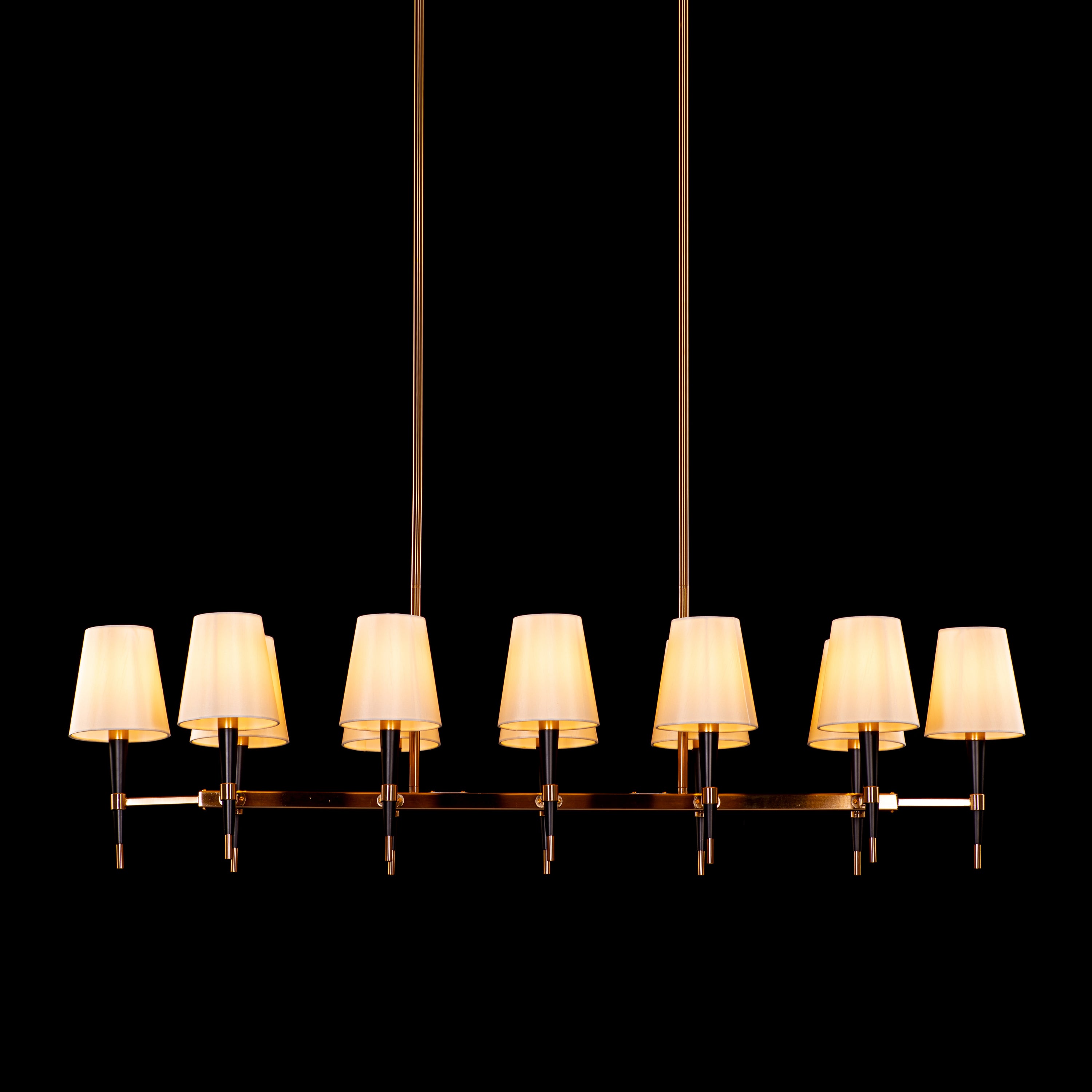 See The Unseen (Black, Gold) Fabric Chandelier