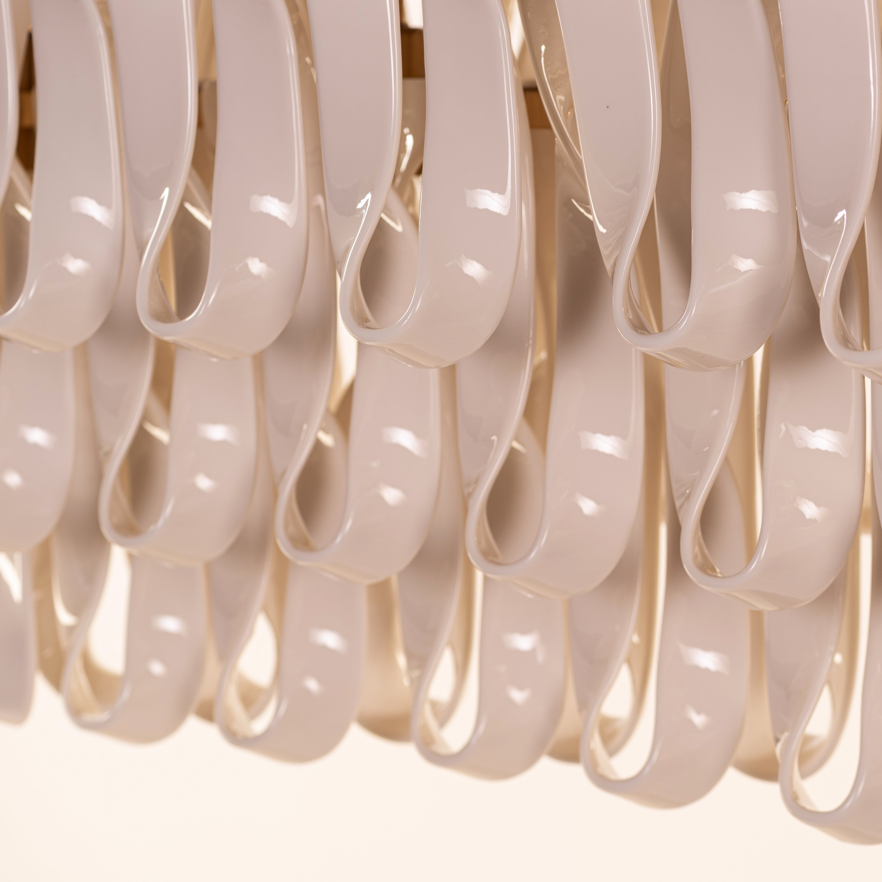 Vera (Long, Gold, White) Ceramic Chandelier