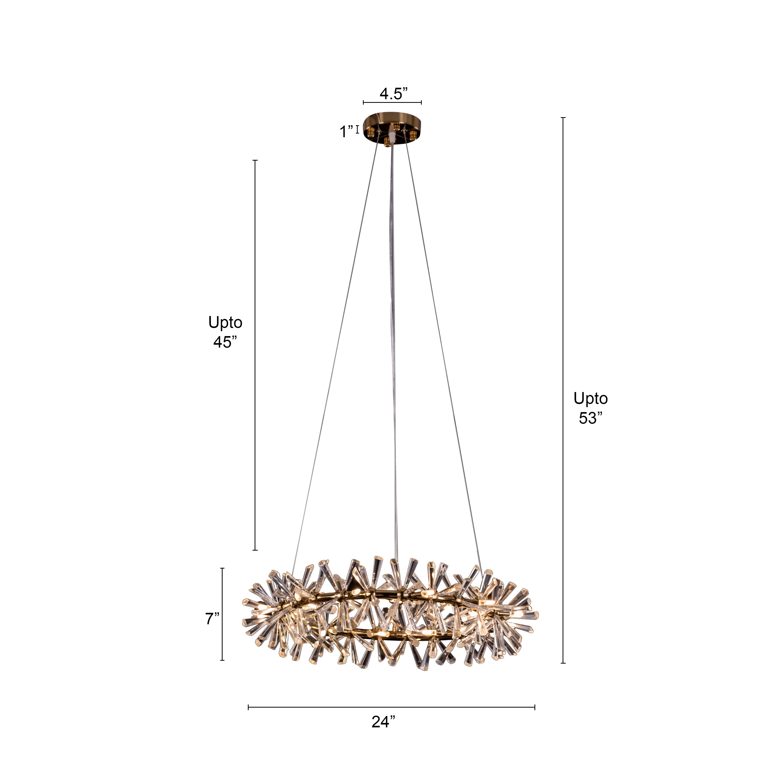 See Me In A Crown (Small, Gold) Crystal Chandelier