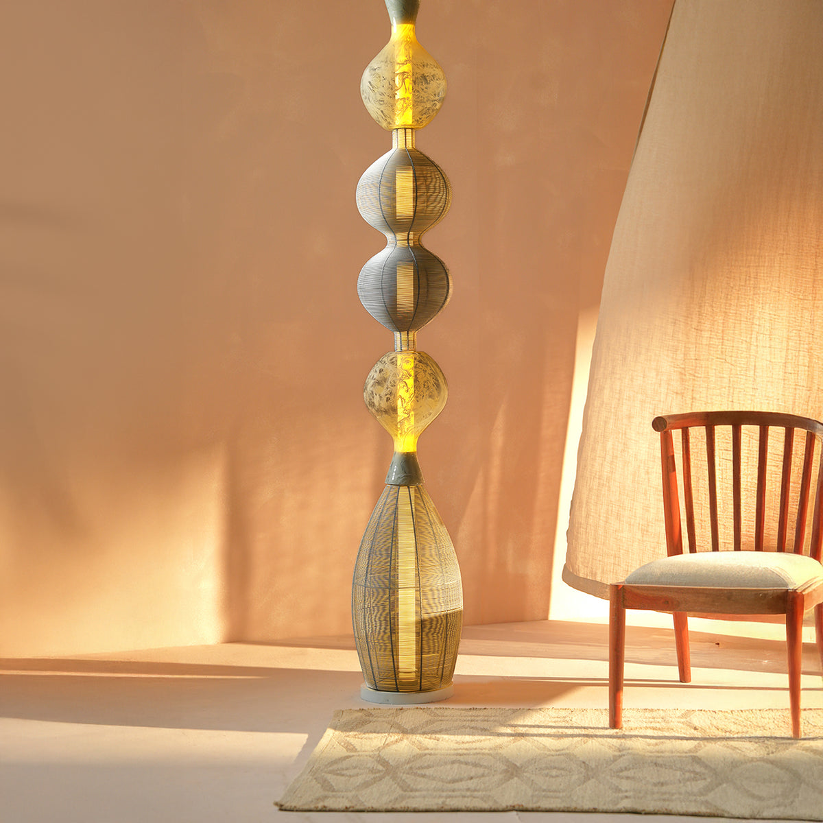 Golden Enigma Floor Lamp Handmade By Yaahvi