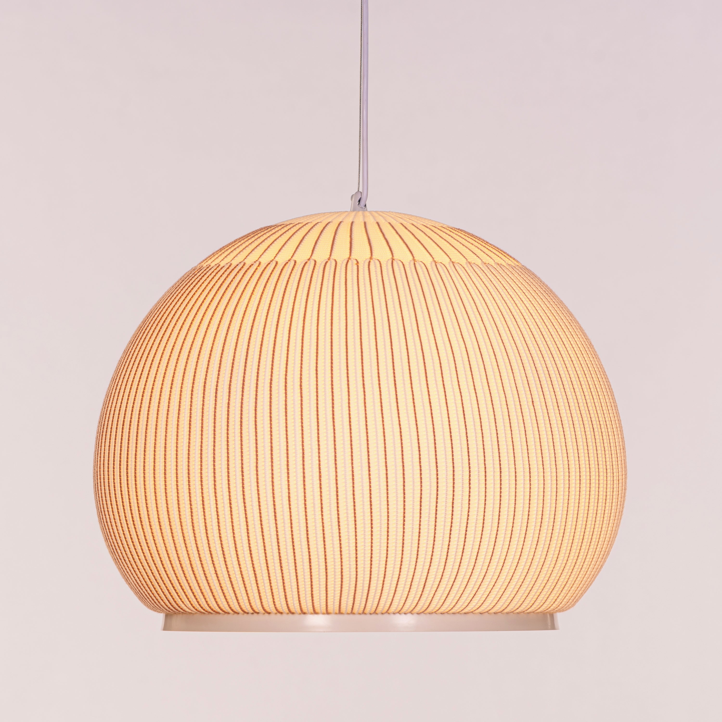 Tideform Orb (Off-White, White) Fabric Pendant Light