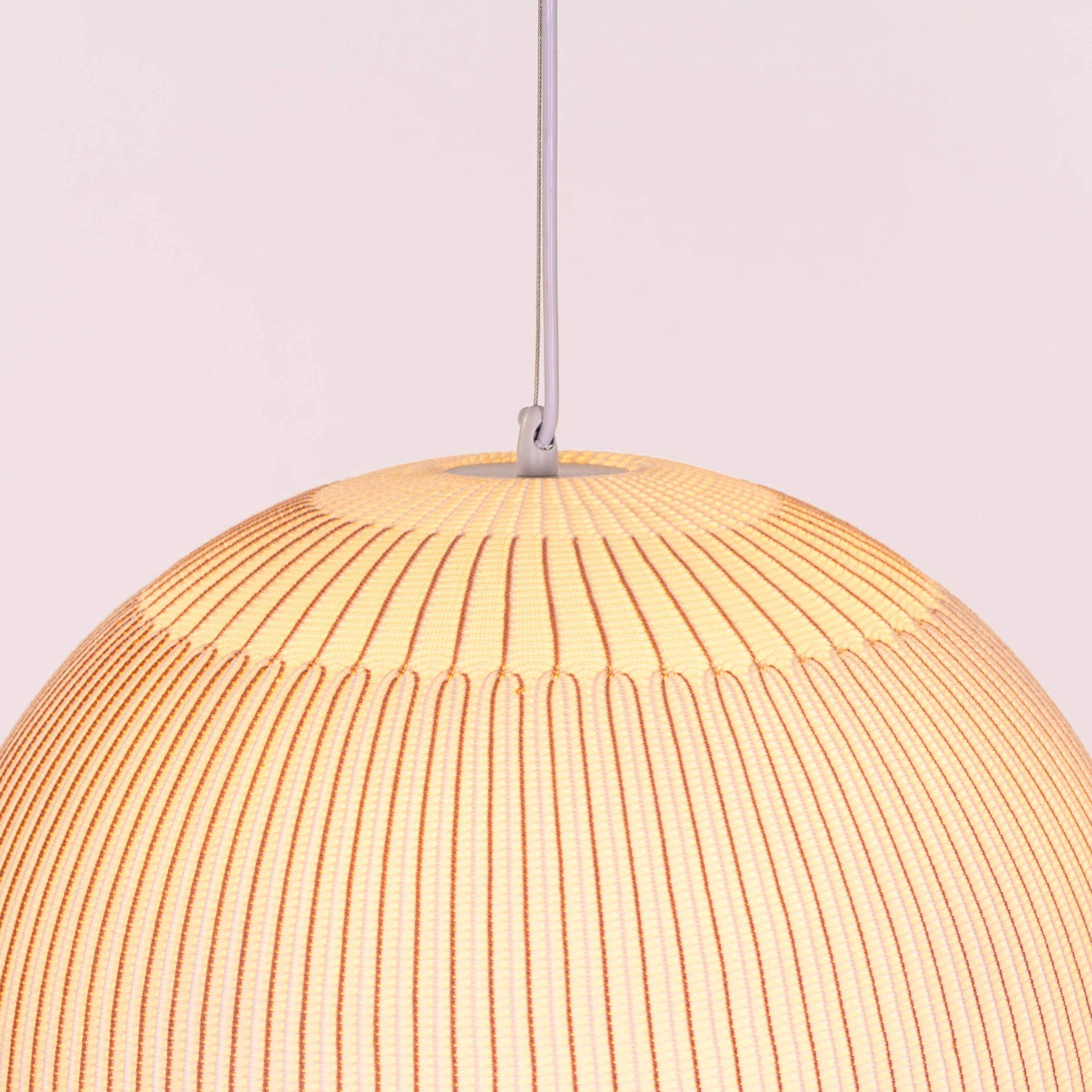Tideform Orb (Off-White, White) Fabric Pendant Light