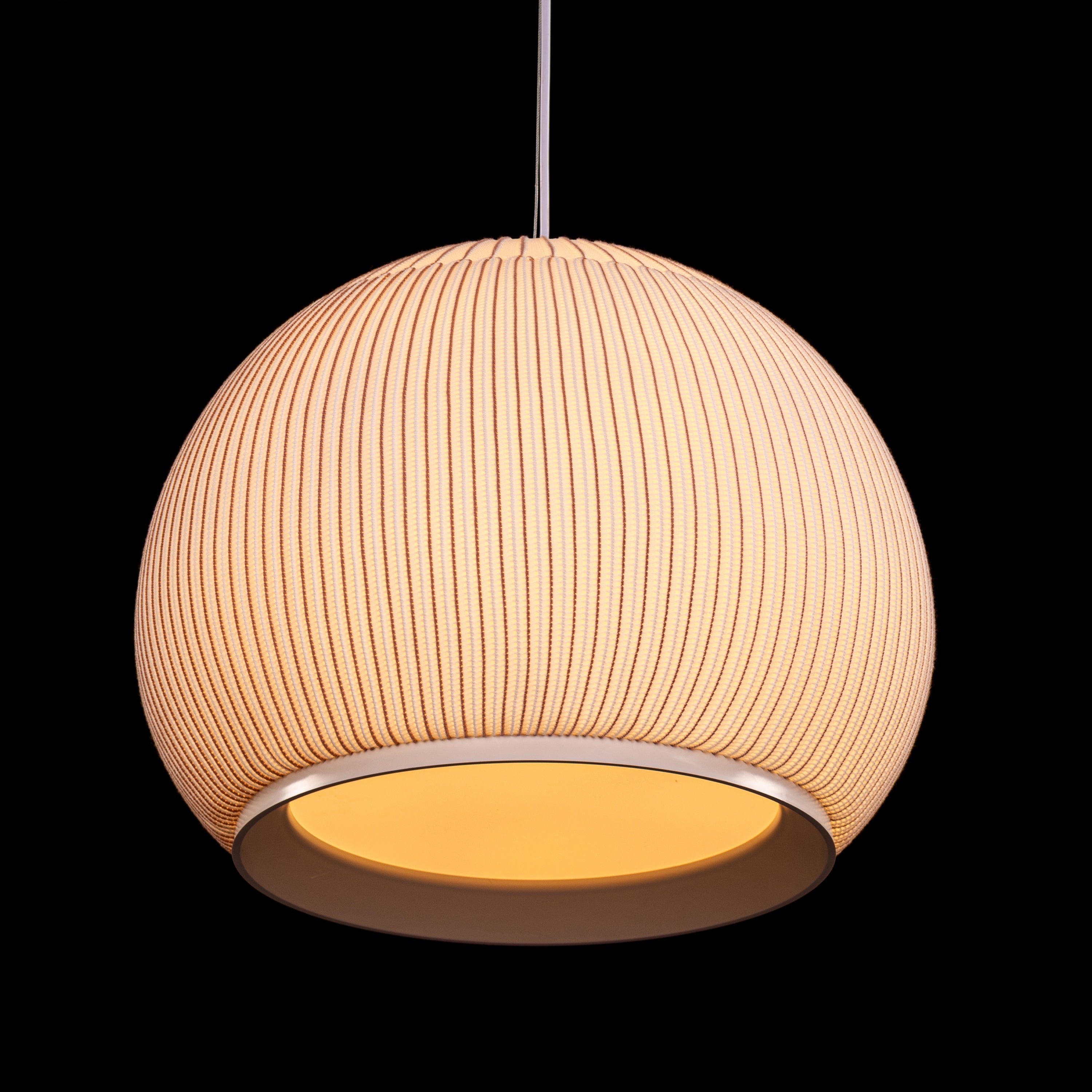 Tideform Orb (Off-White, White) Fabric Pendant Light