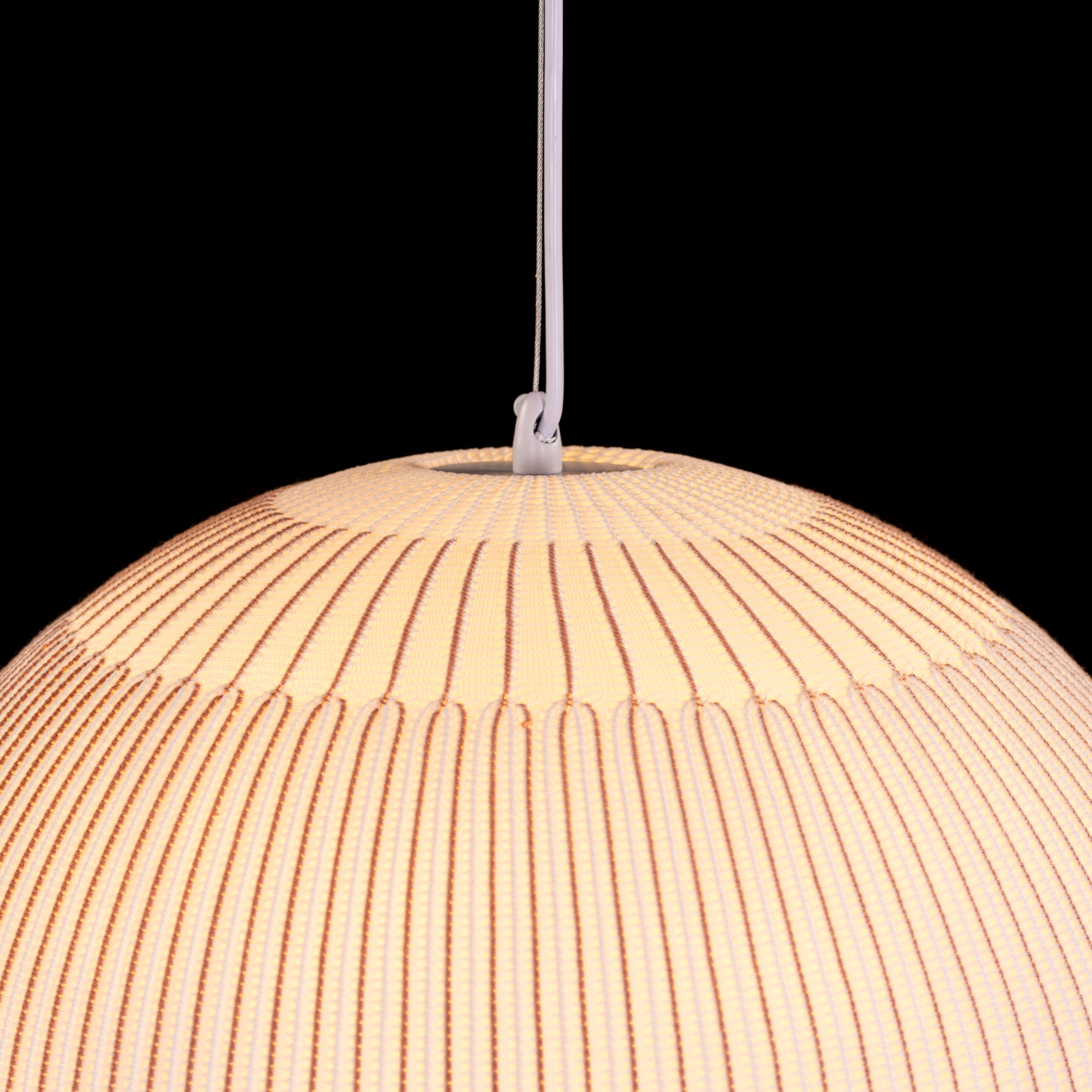 Tideform Orb (Off-White, White) Fabric Pendant Light