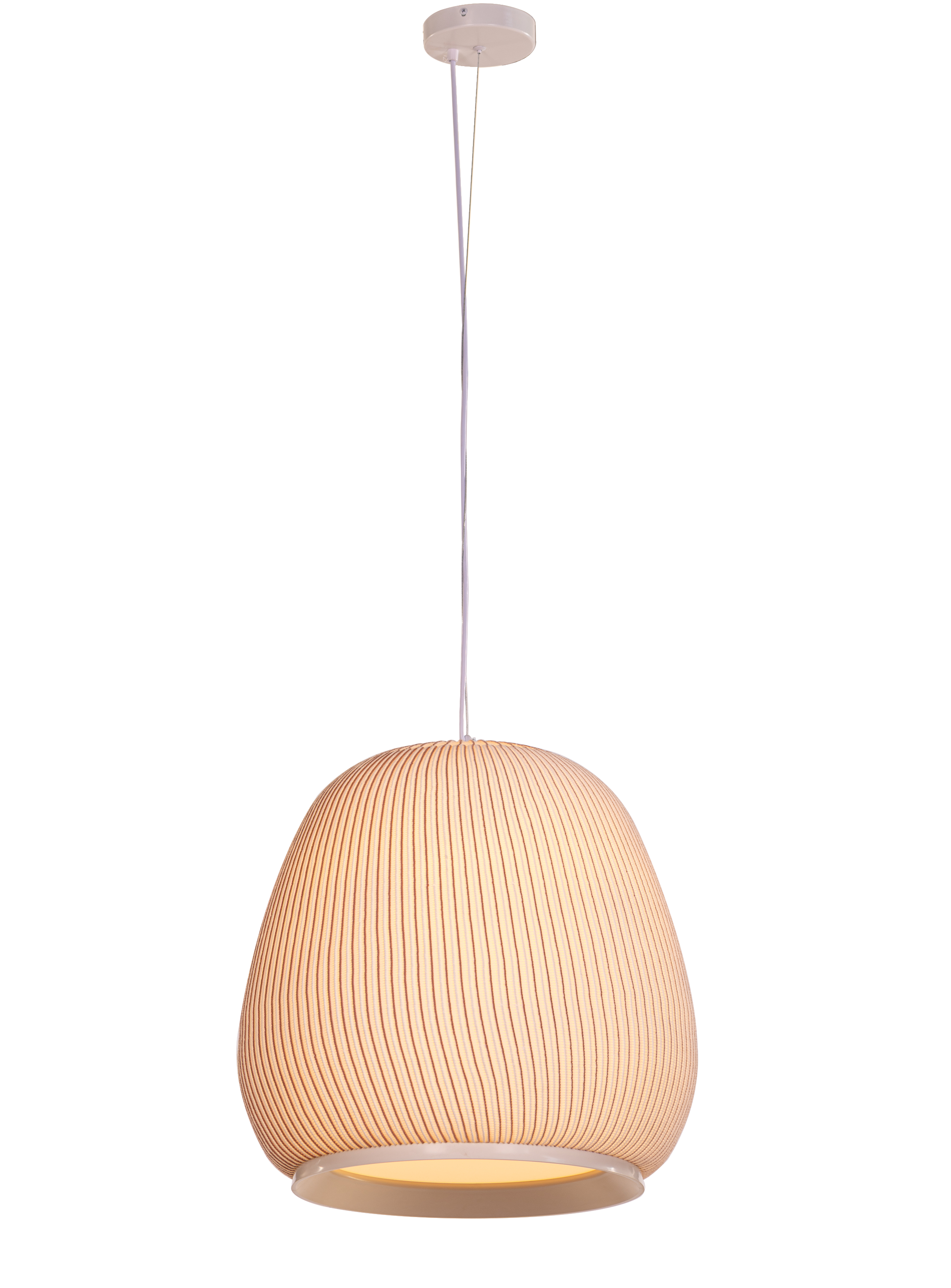 Tideform Arc (Off-White, White) Fabric Pendant Light