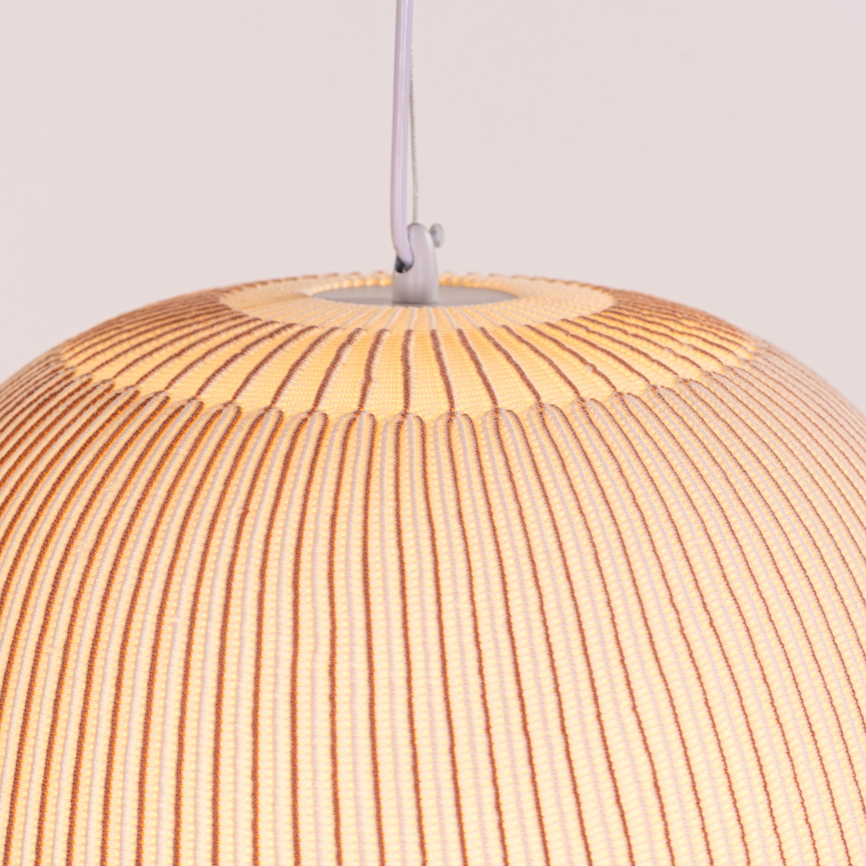 Tideform Arc (Off-White, White) Fabric Pendant Light