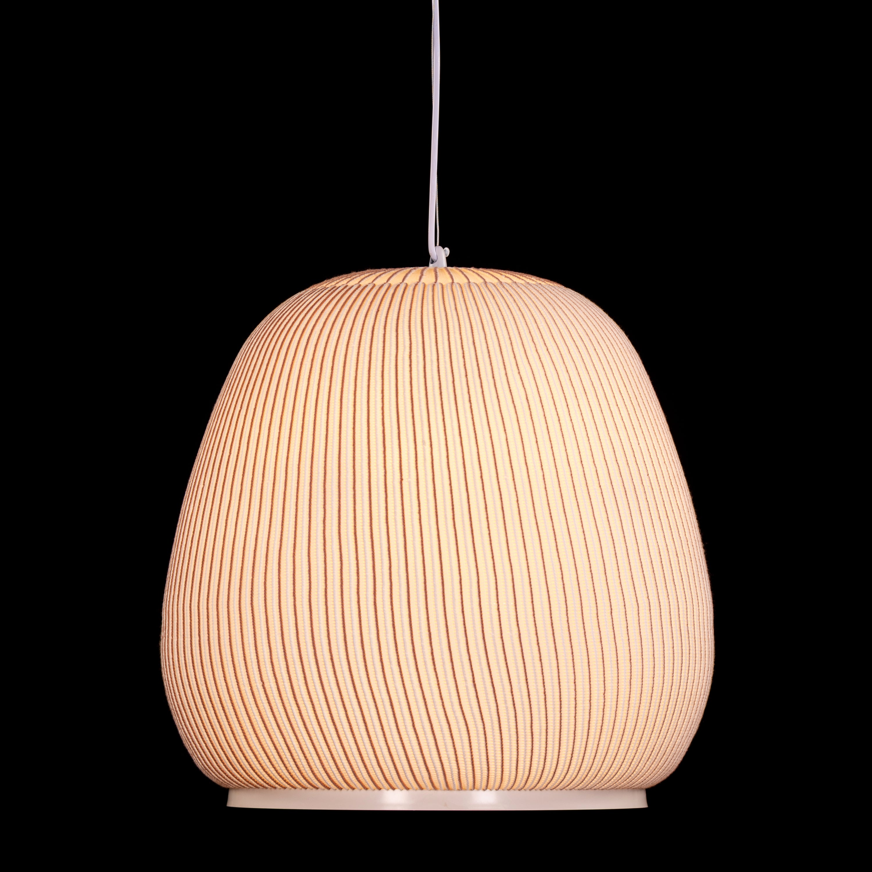 Tideform Arc (Off-White, White) Fabric Pendant Light