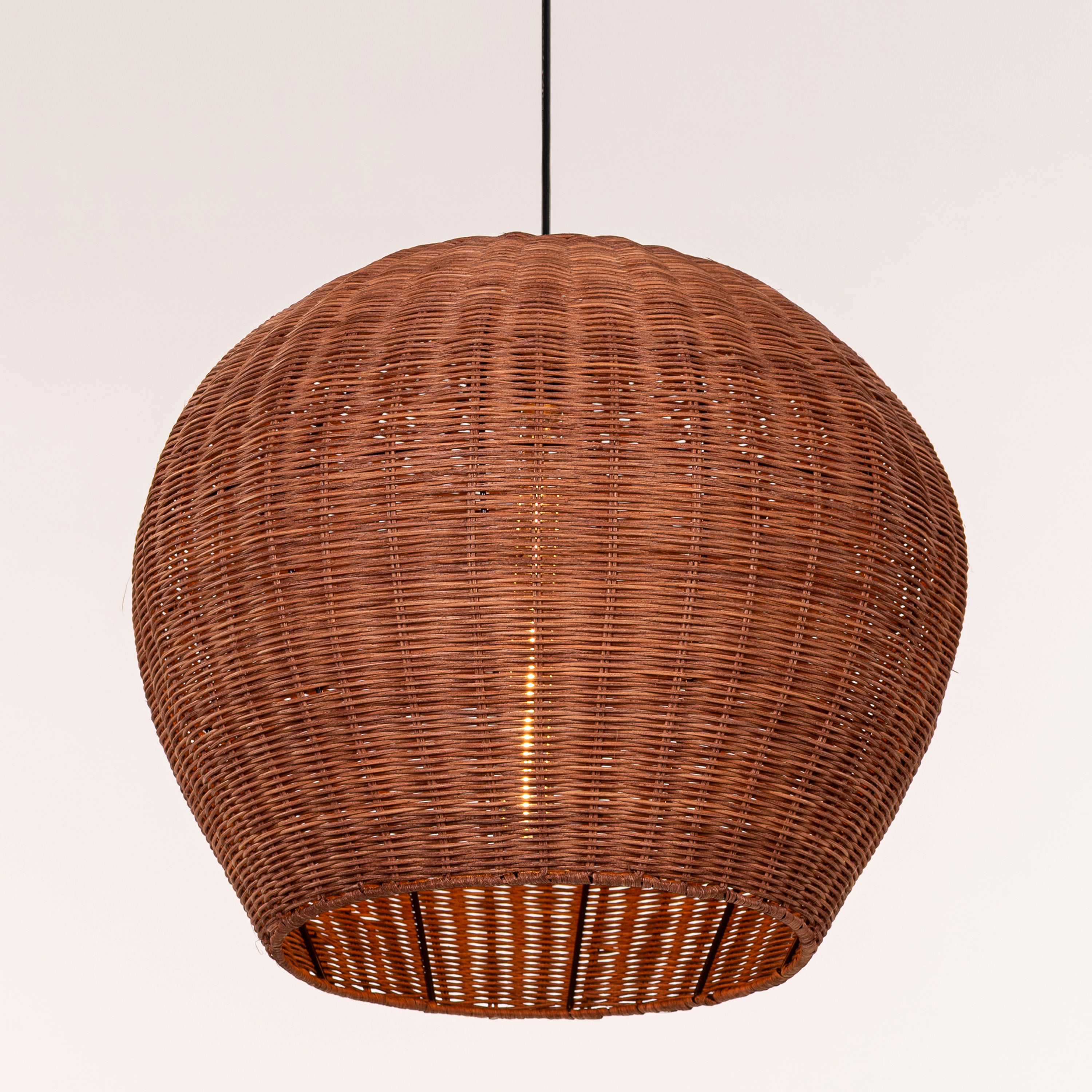 Palm Coast (Black, Beige) Rattan Pendant Light