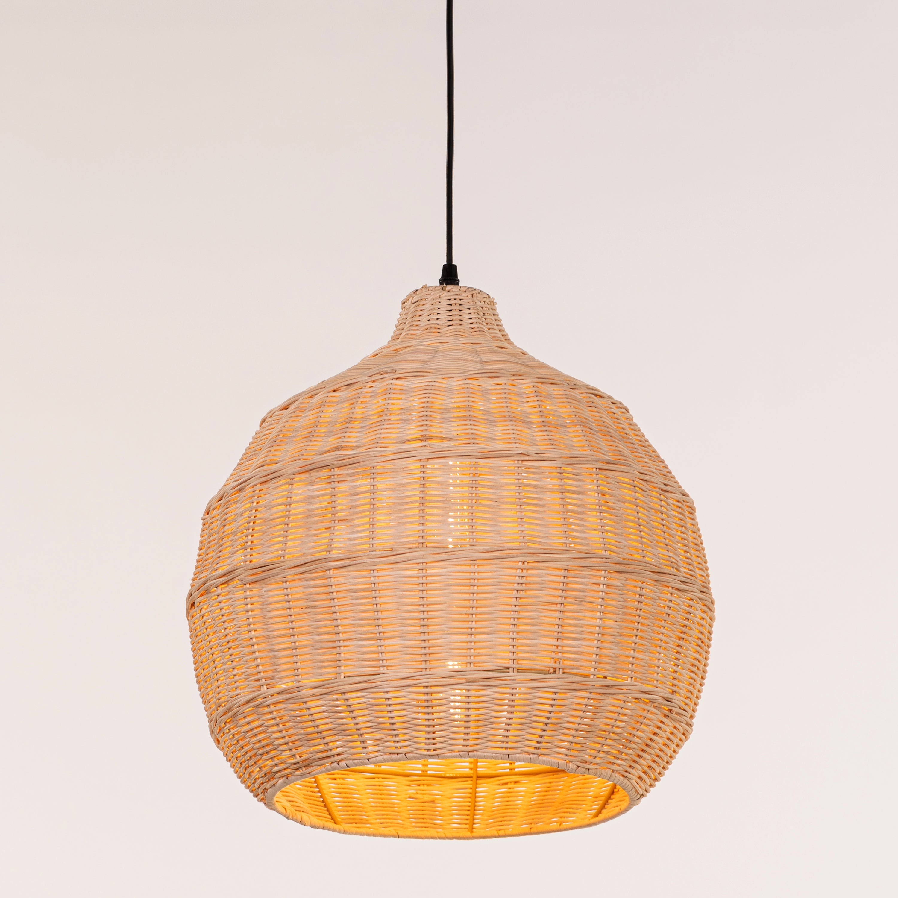 Bayfront Basket (Beige) Rattan Pendant Light