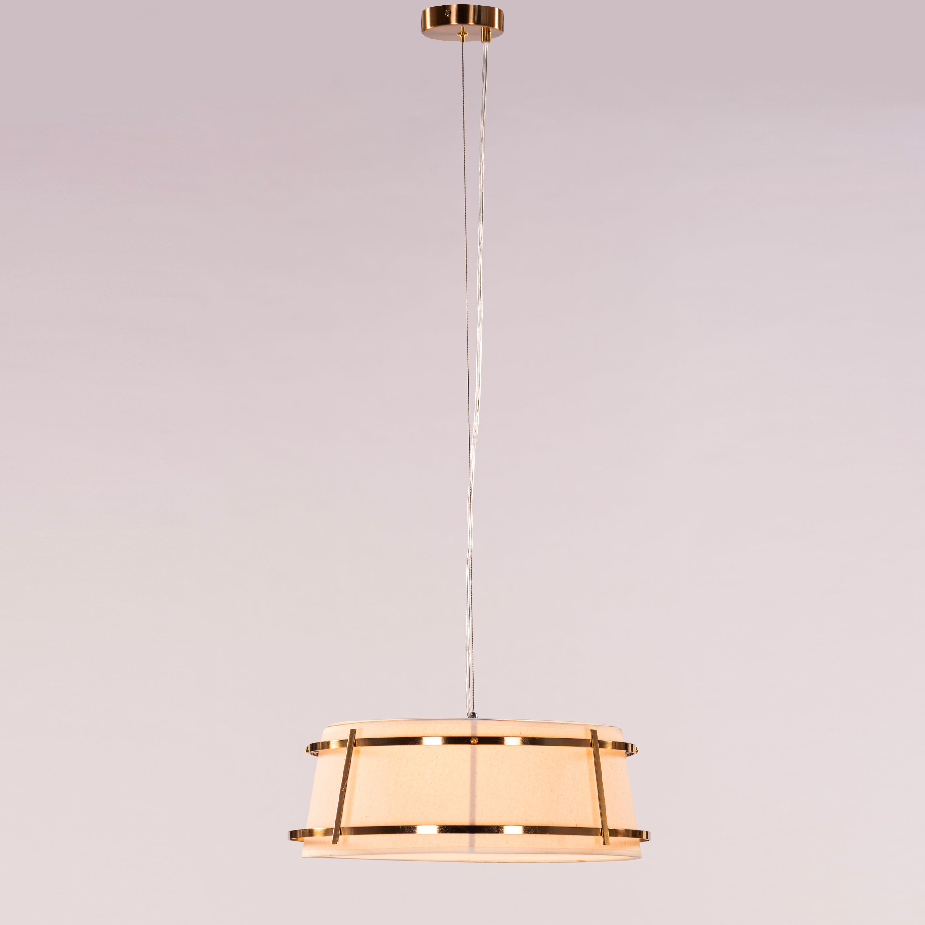 Urban Dial (Gold, Fabric) Acrylic Pendant Light