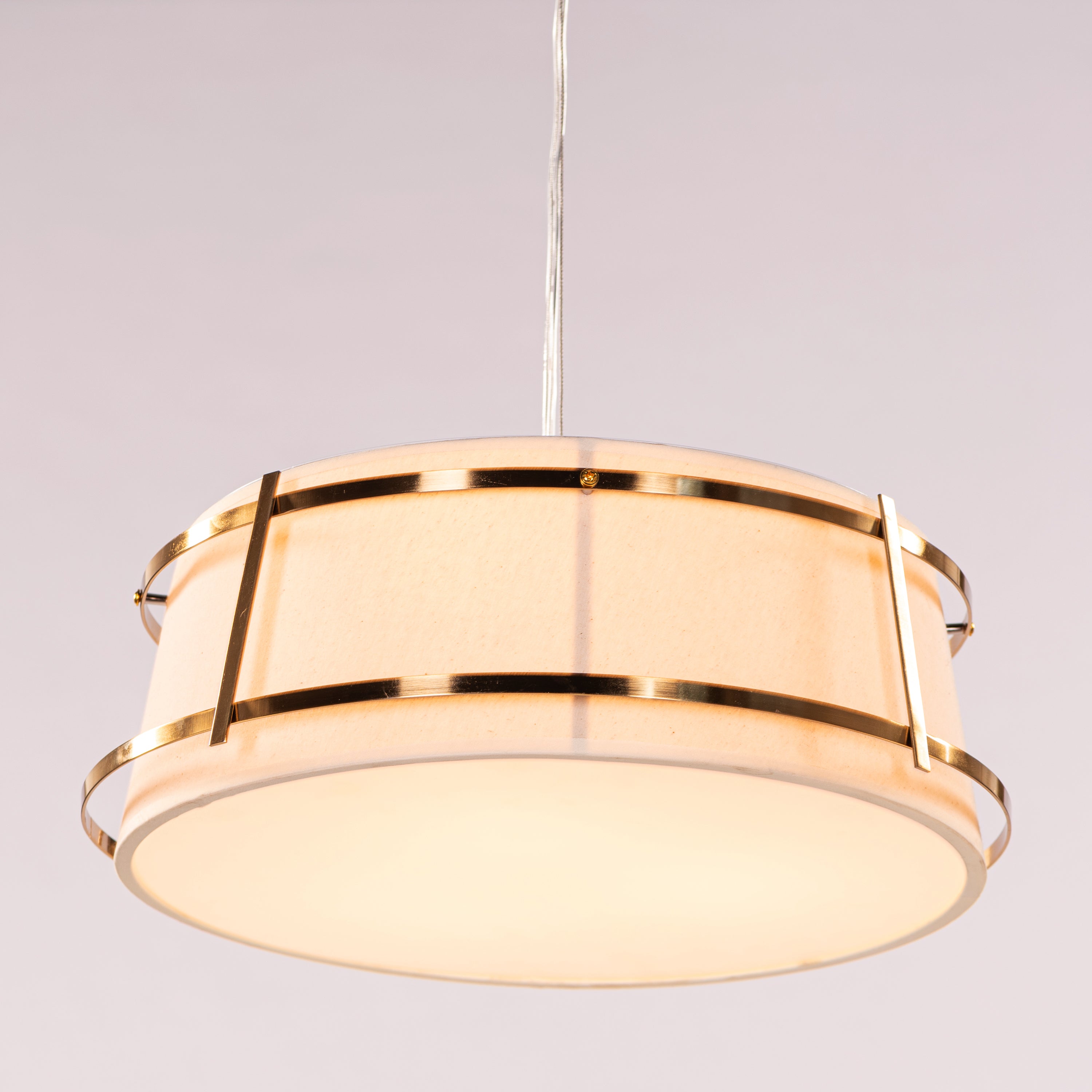 Urban Dial (Gold, Fabric) Acrylic Pendant Light