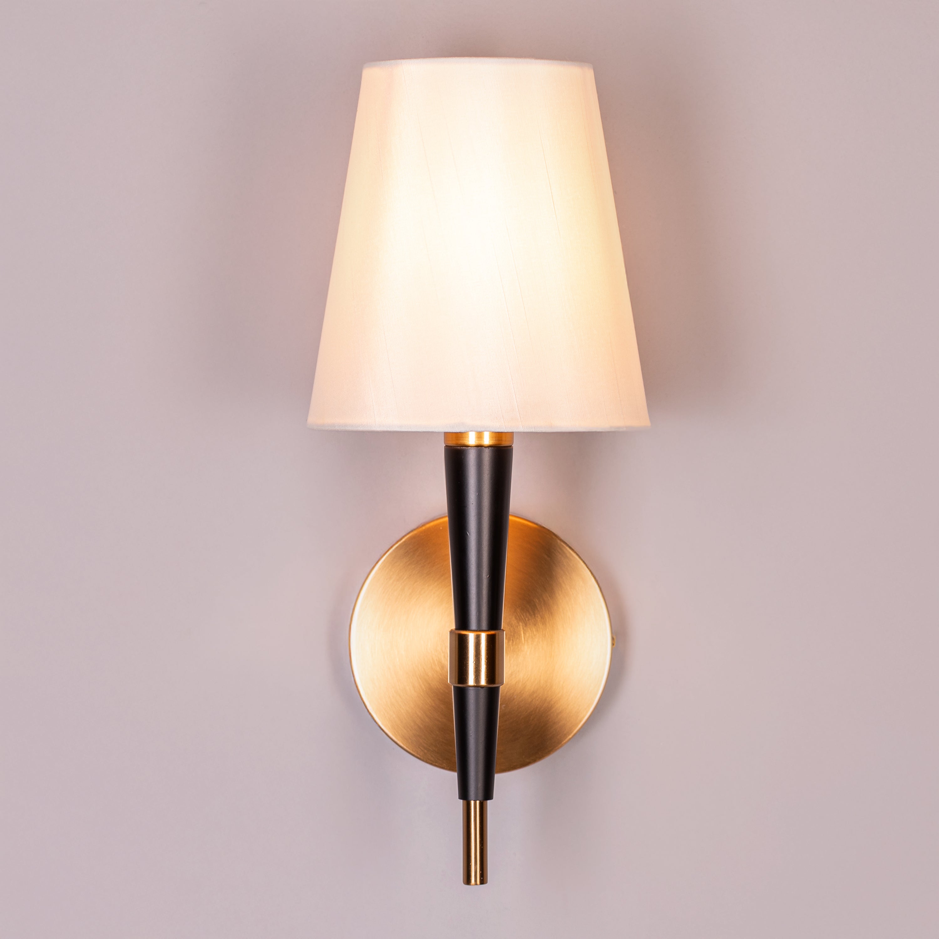 See The Unseen (Black, Gold) Fabric Wall Light