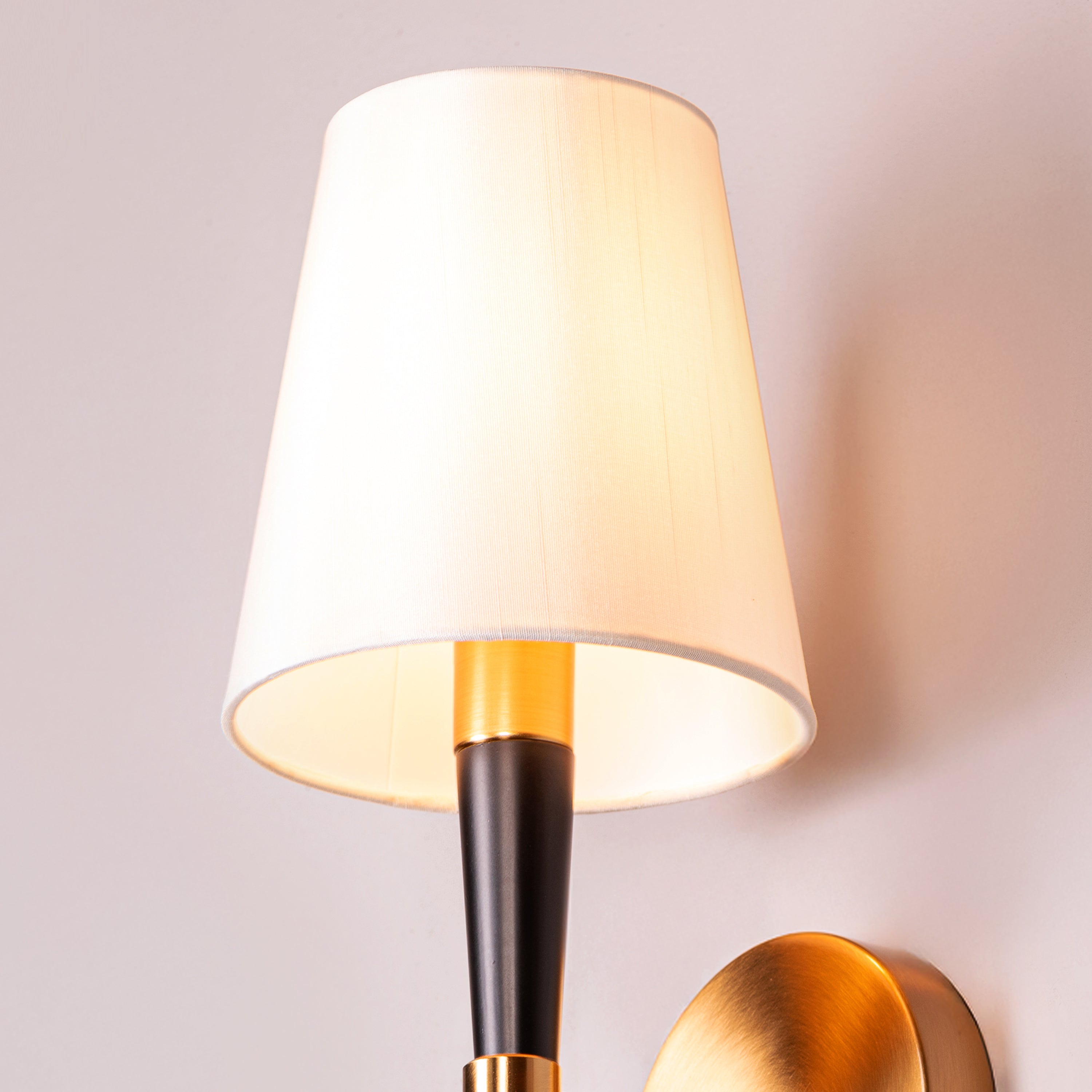 See The Unseen (Black, Gold) Fabric Wall Light