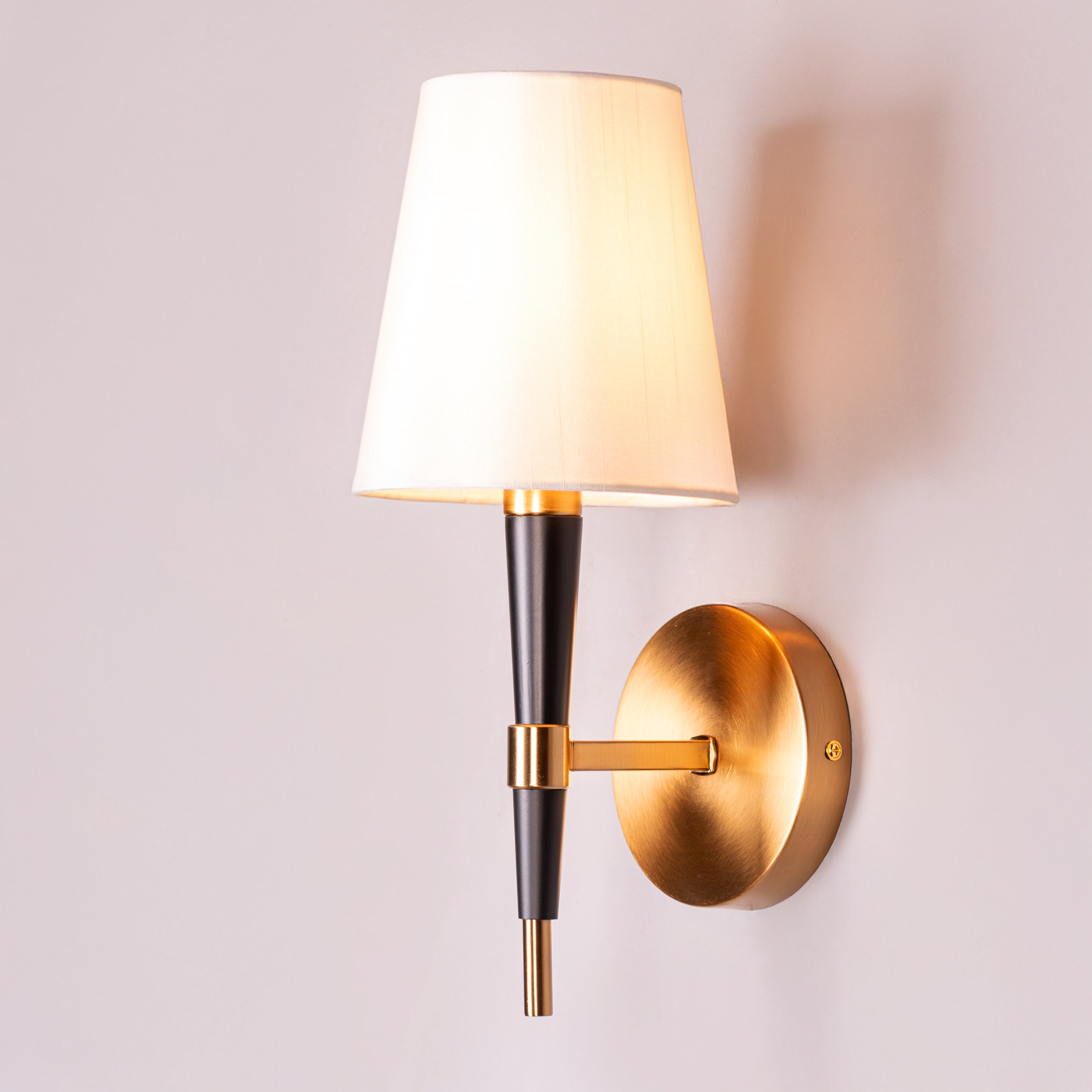 See The Unseen (Black, Gold) Fabric Wall Light