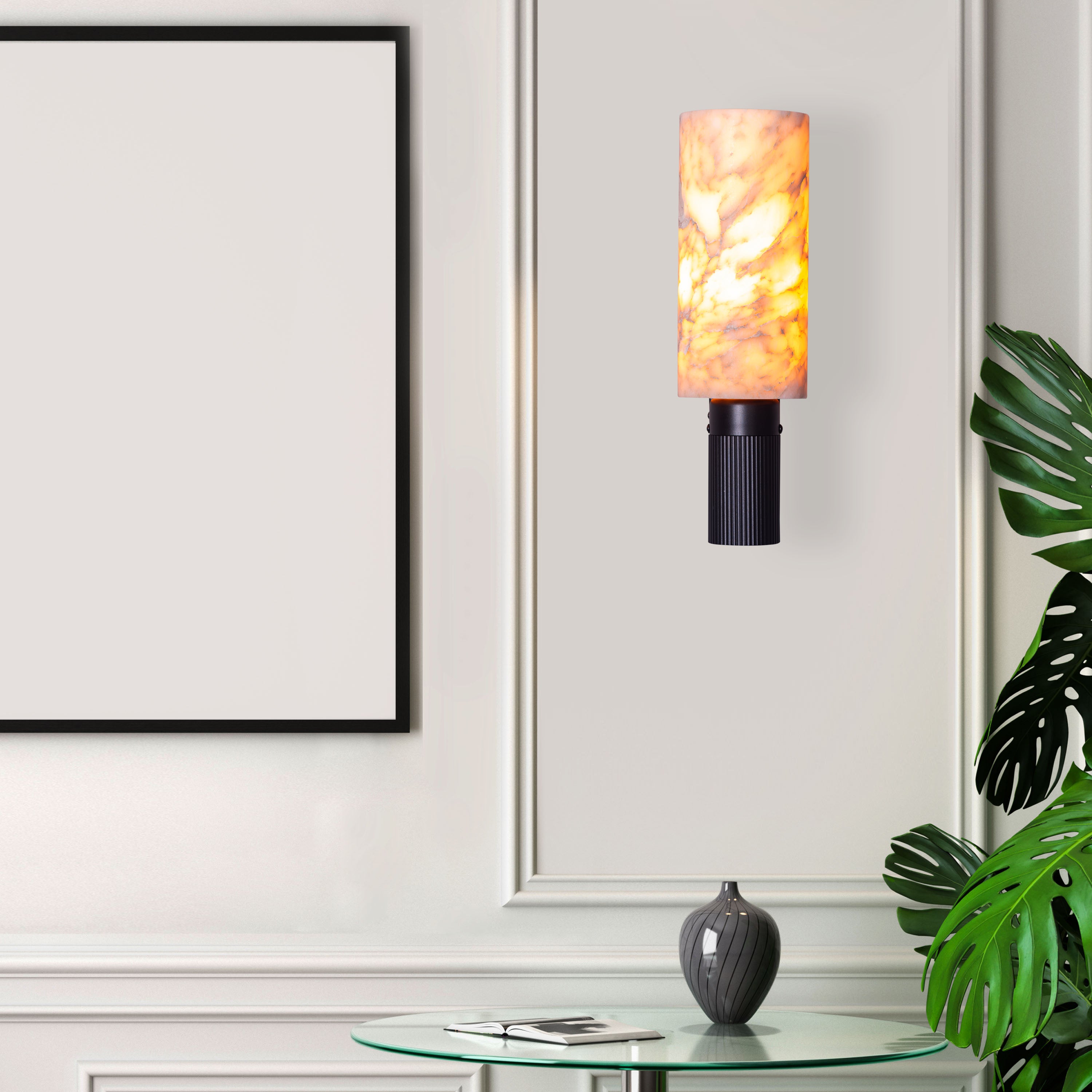 Sandstorm (Black) Alabaster Wall Light