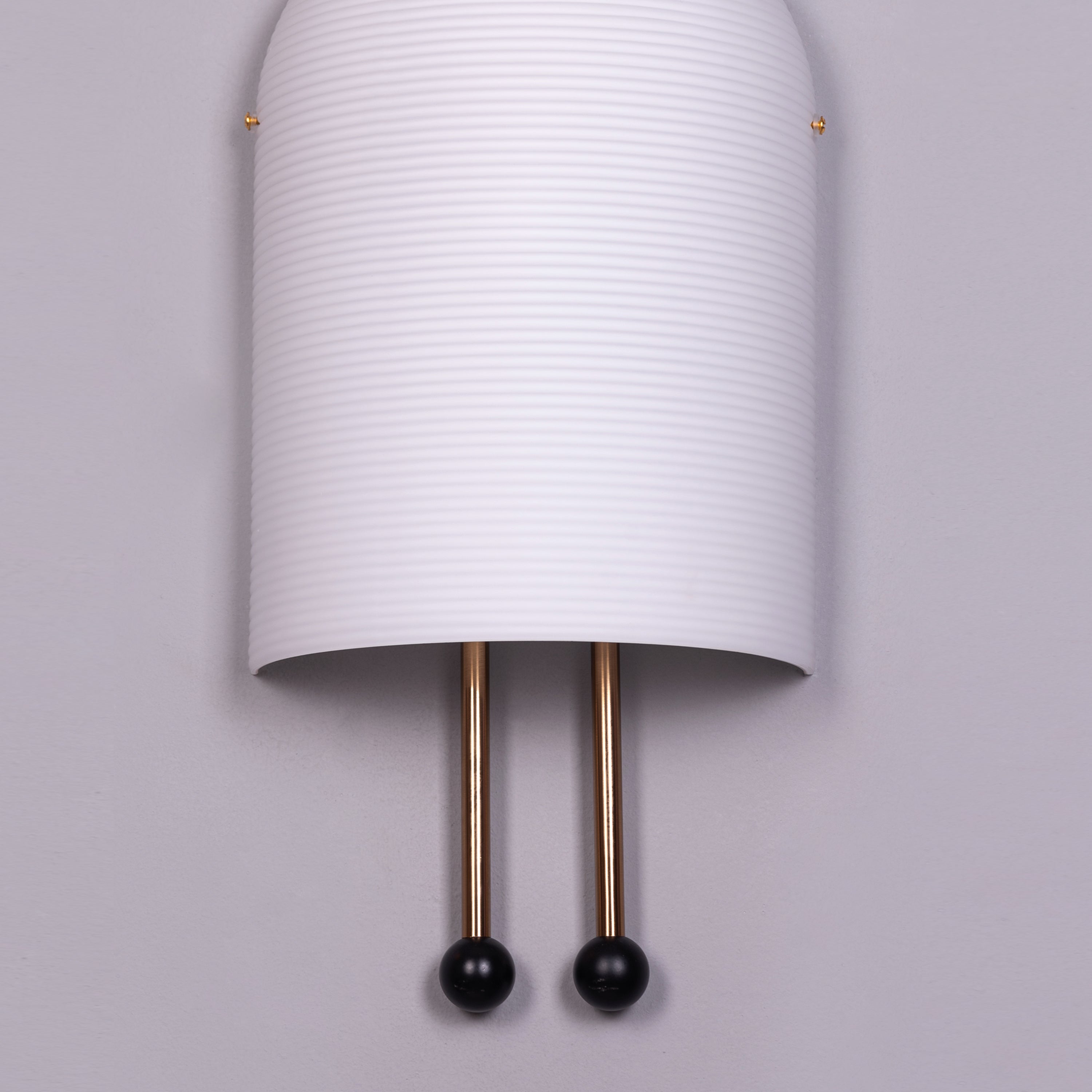 Day In My Dream (Gold, Black) Frosted Glass Wall Light