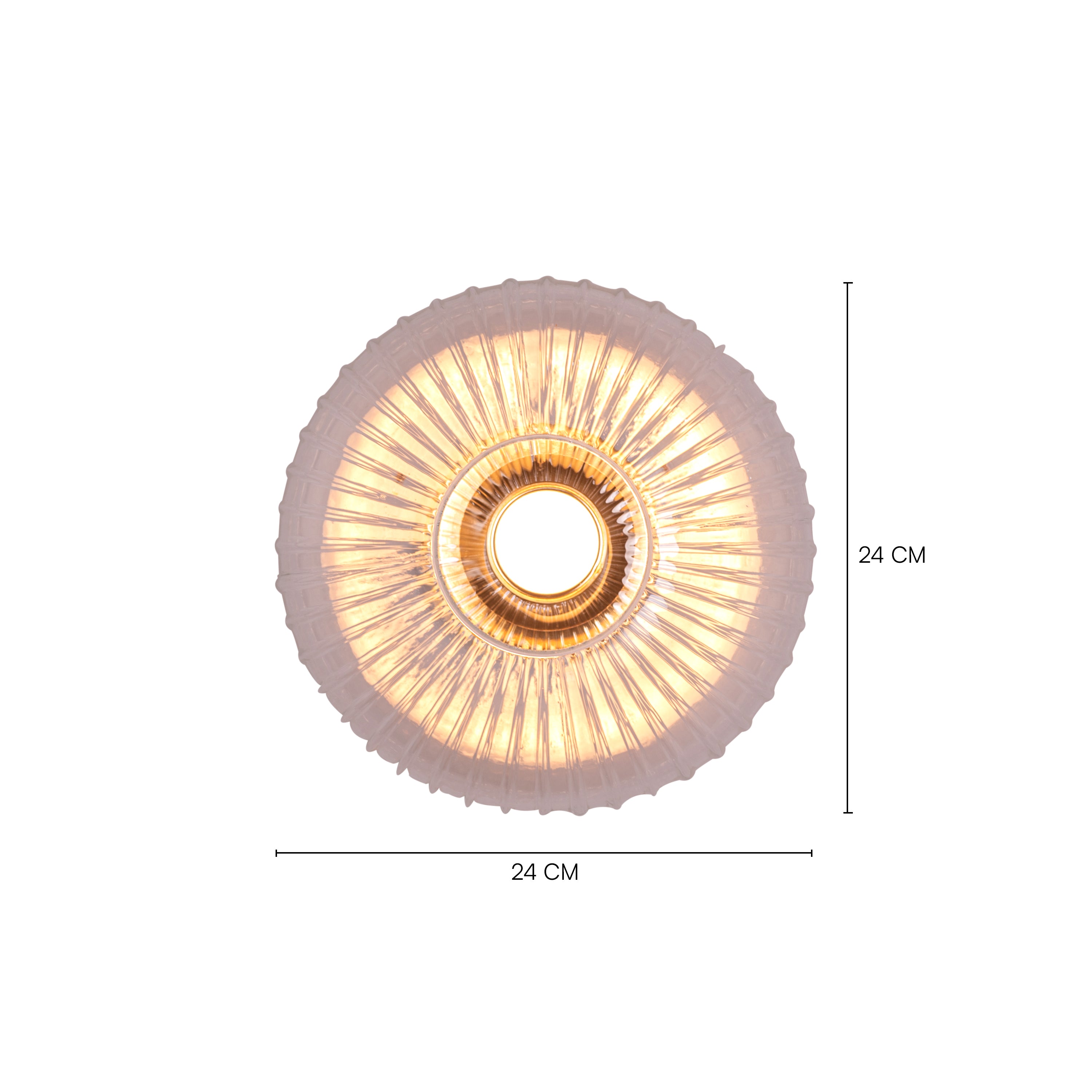 You Are My More (Gold) Large Textured Glass Wall Light
