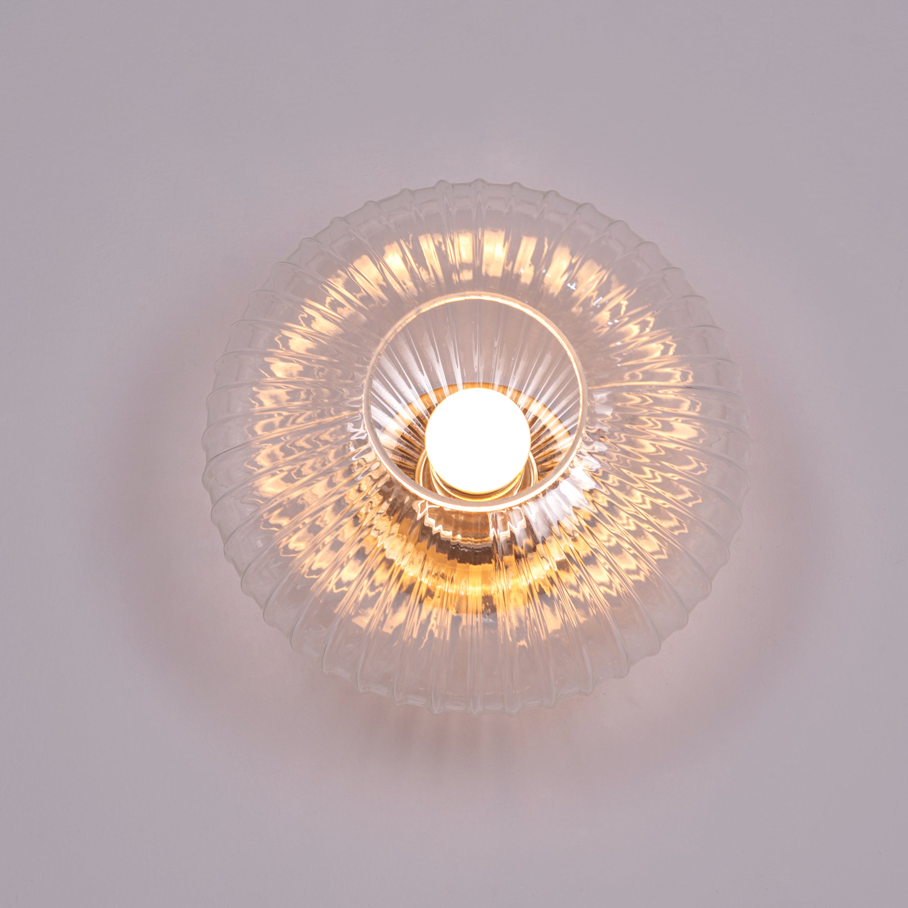 You Are My More (Gold) Large Textured Glass Wall Light