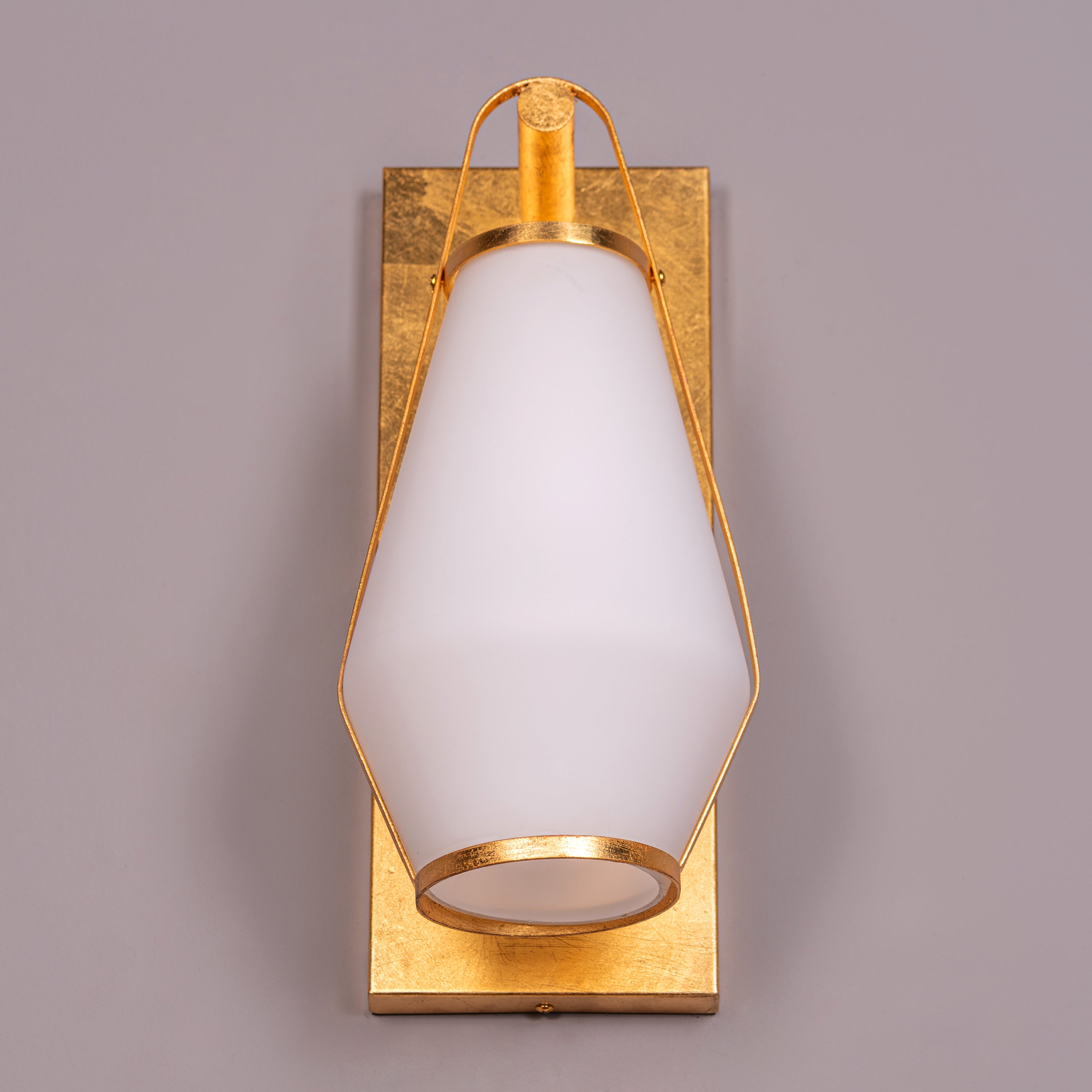 Egerton (Gold, White) Frosted Glass Wall Light