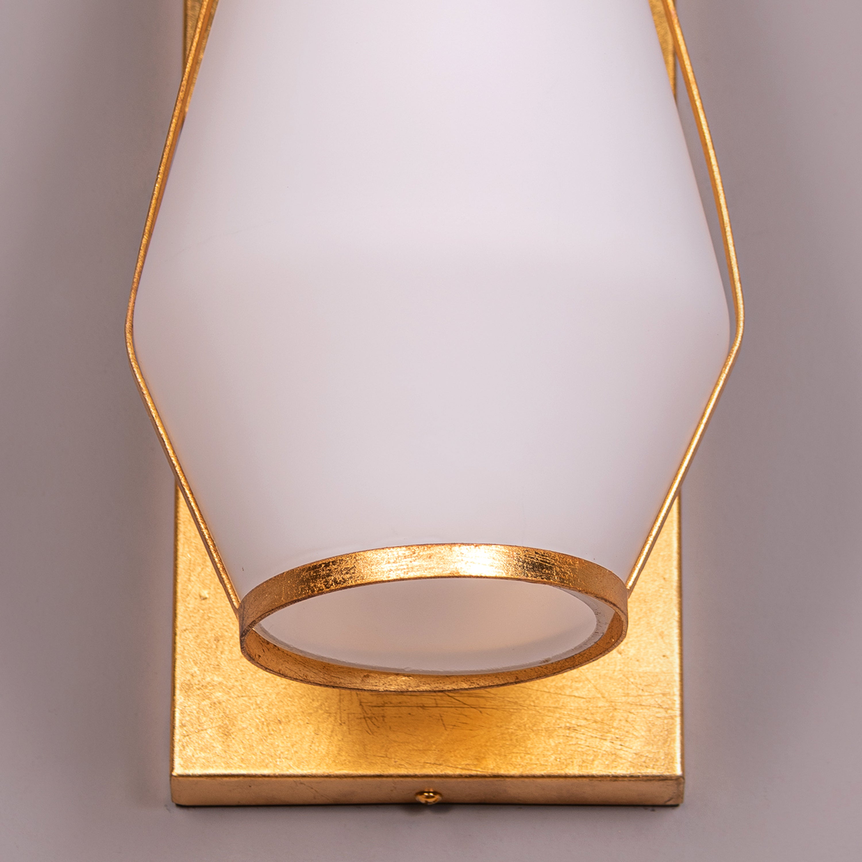 Egerton (Gold, White) Frosted Glass Wall Light