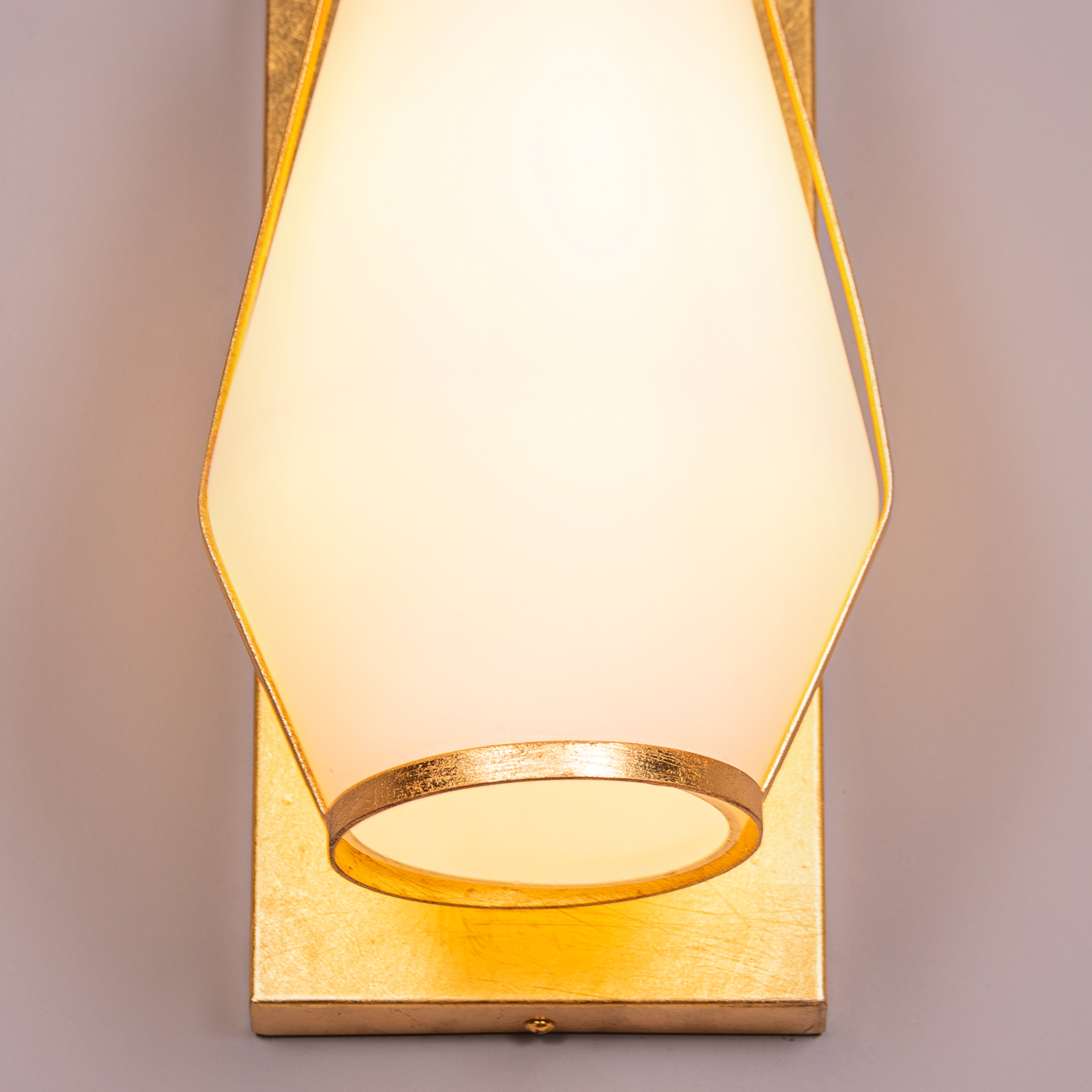 Egerton (Gold, White) Frosted Glass Wall Light