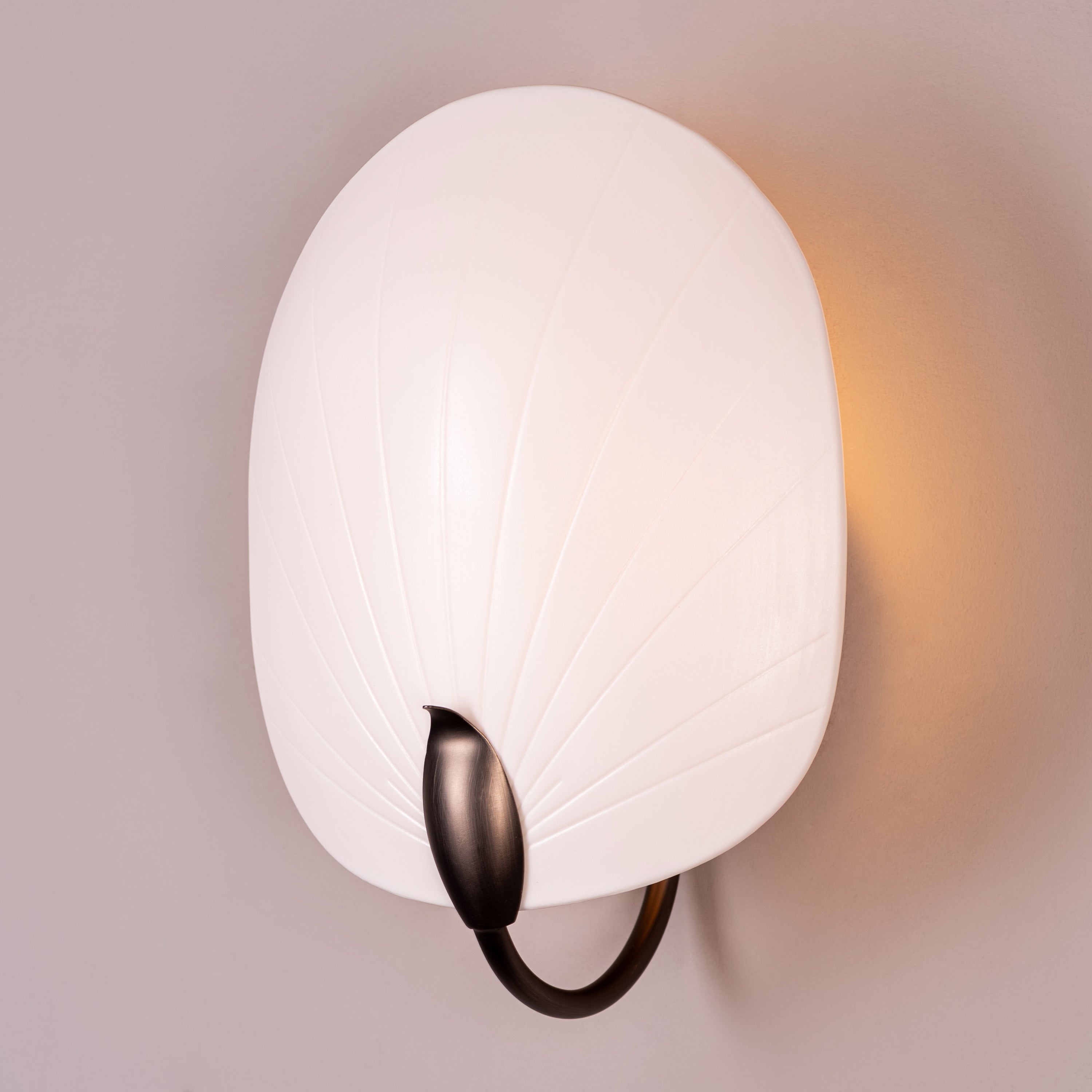 Petaline (Brown, White) Ceramic Wall Light