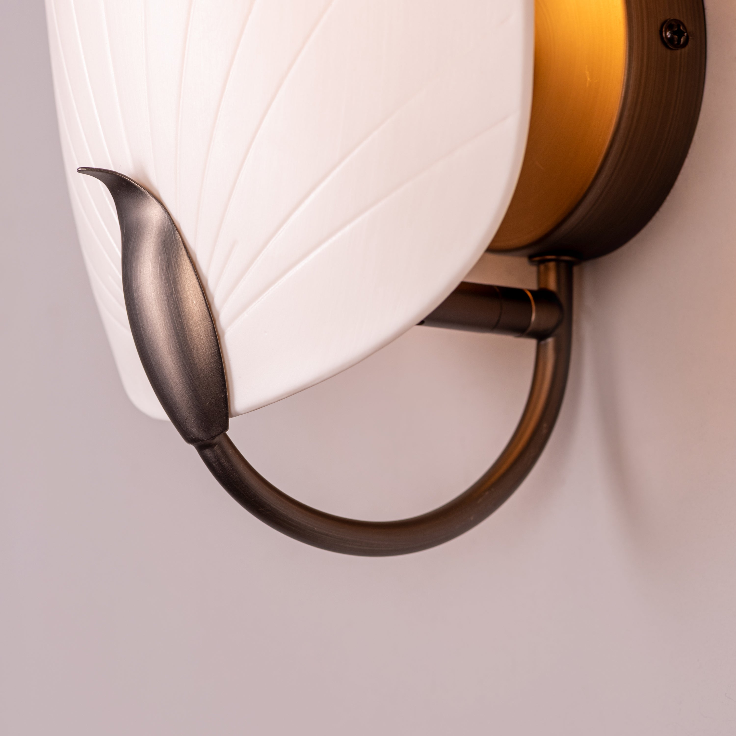 Petaline (Brown, White) Ceramic Wall Light
