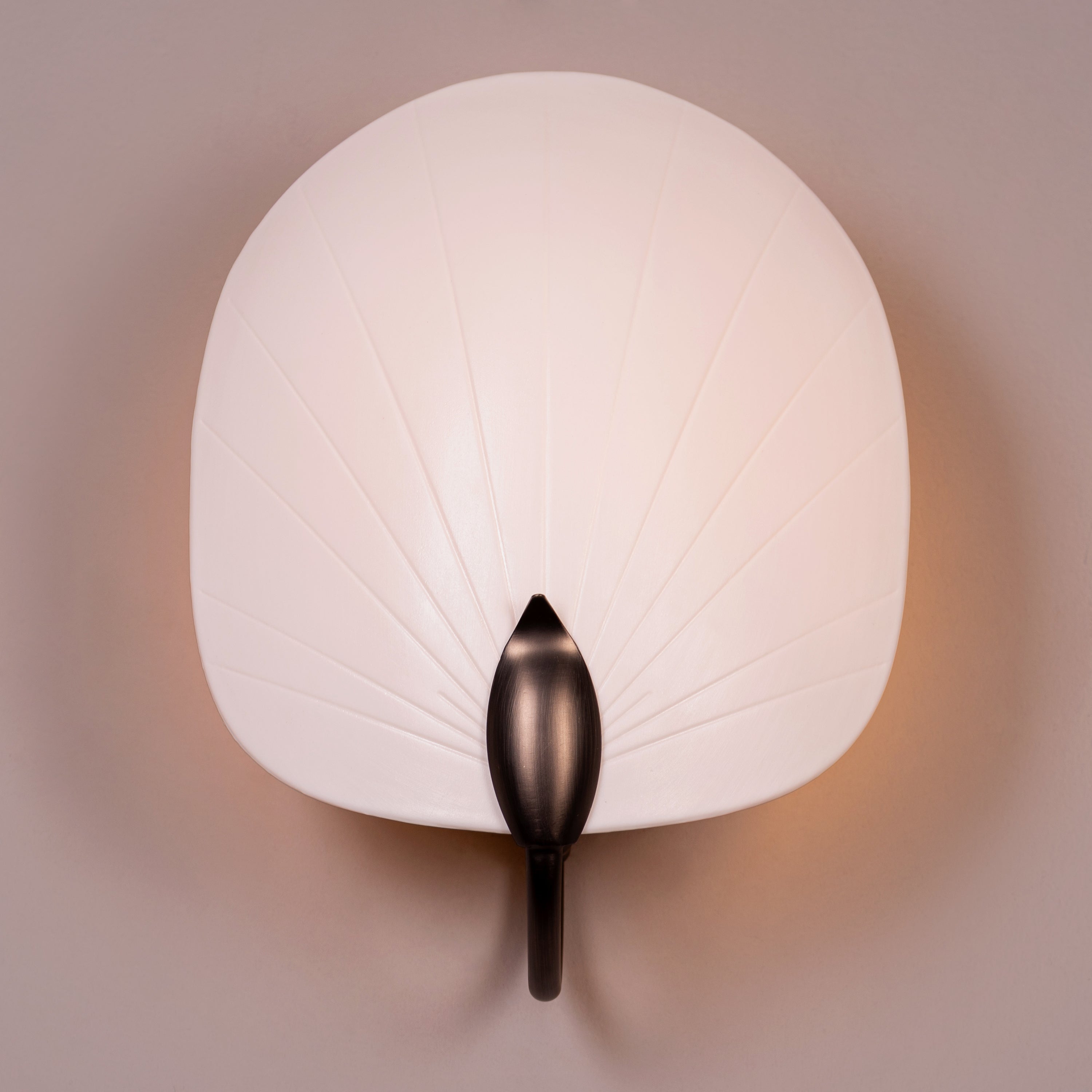 Petaline (Brown, White) Ceramic Wall Light