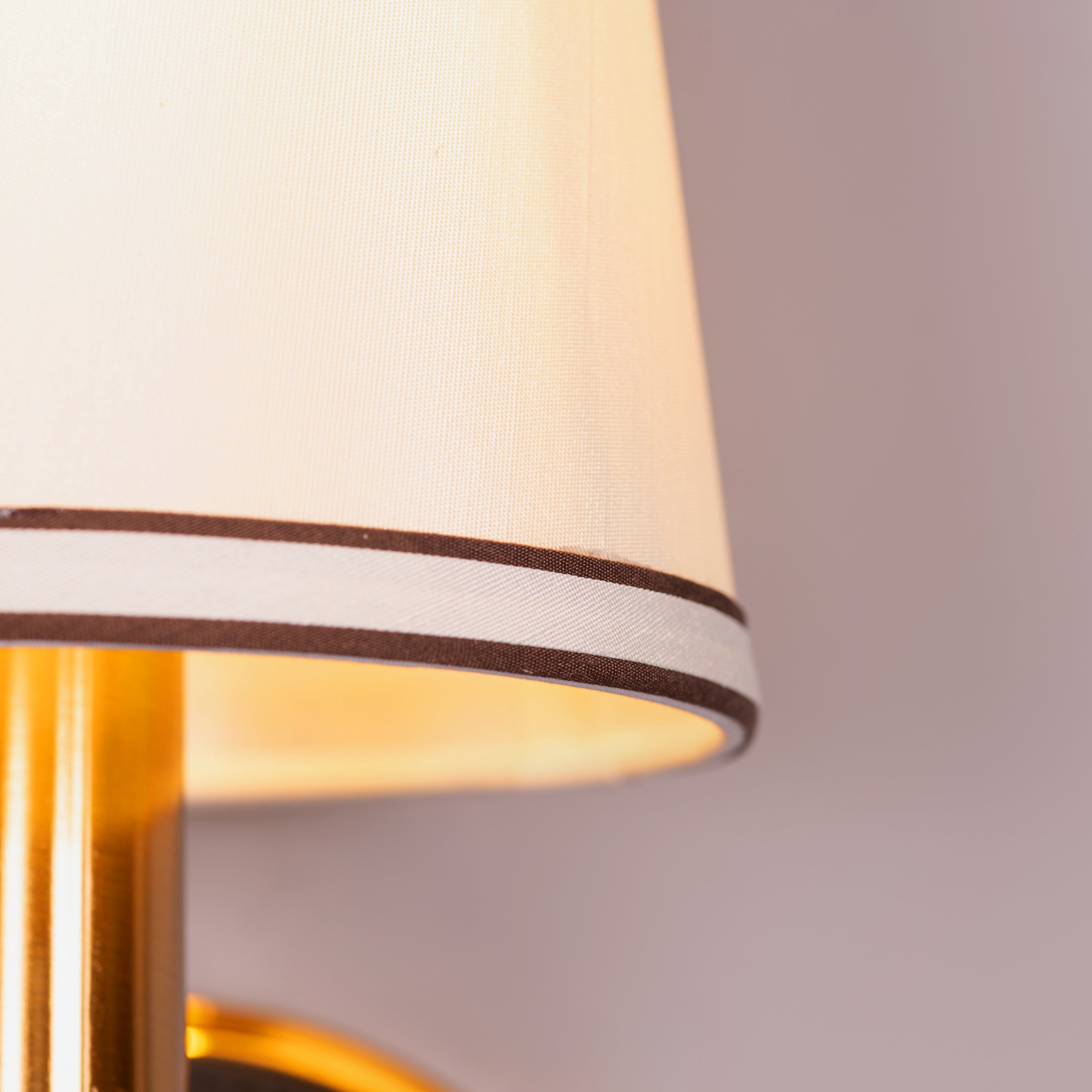 Ink & Ember (Gold, Black) Faux Leather Wall Light