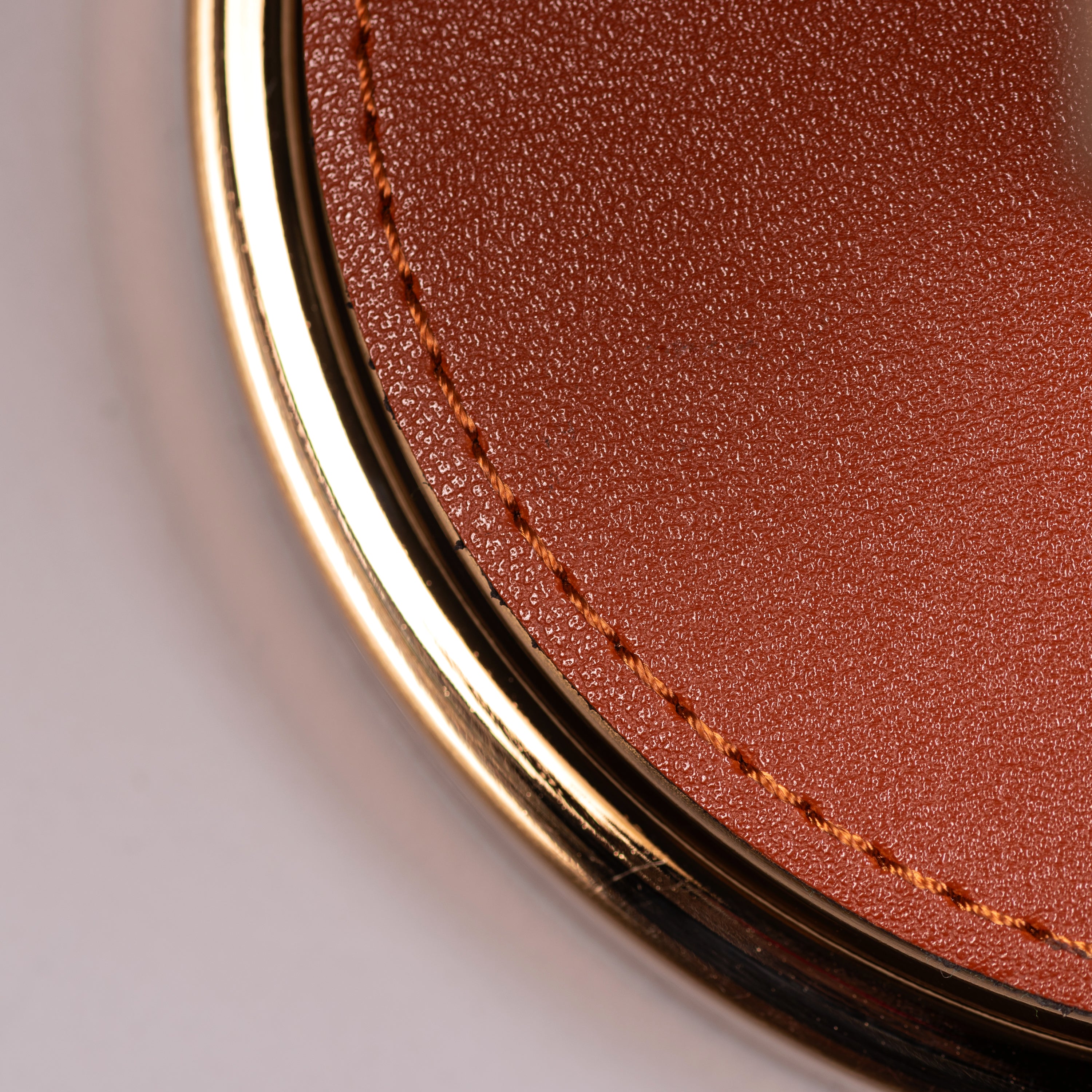 Ink & Ember (Gold, Brown) Faux Leather Wall Light