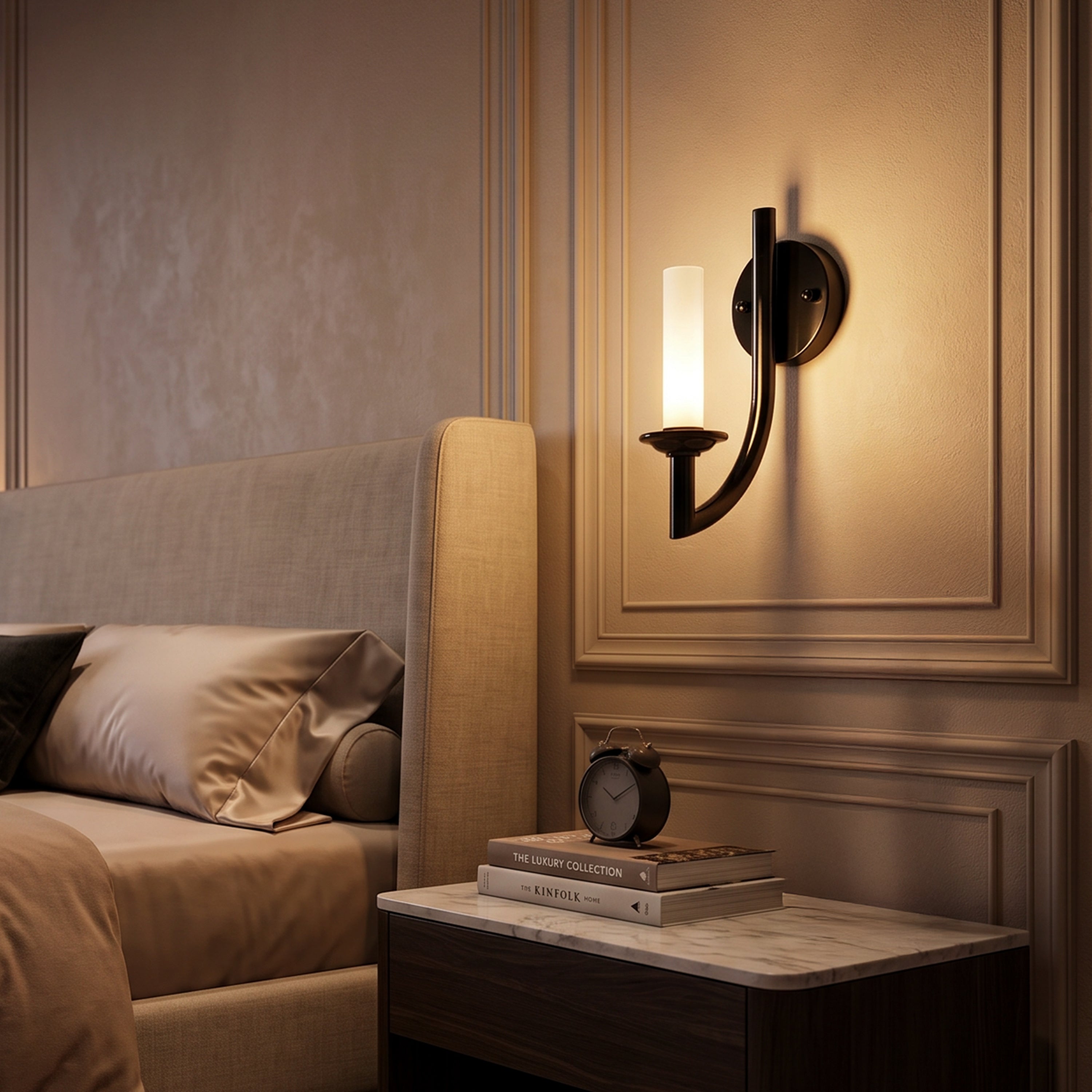 Forma (Black, White) Frosted Glass Wall Light