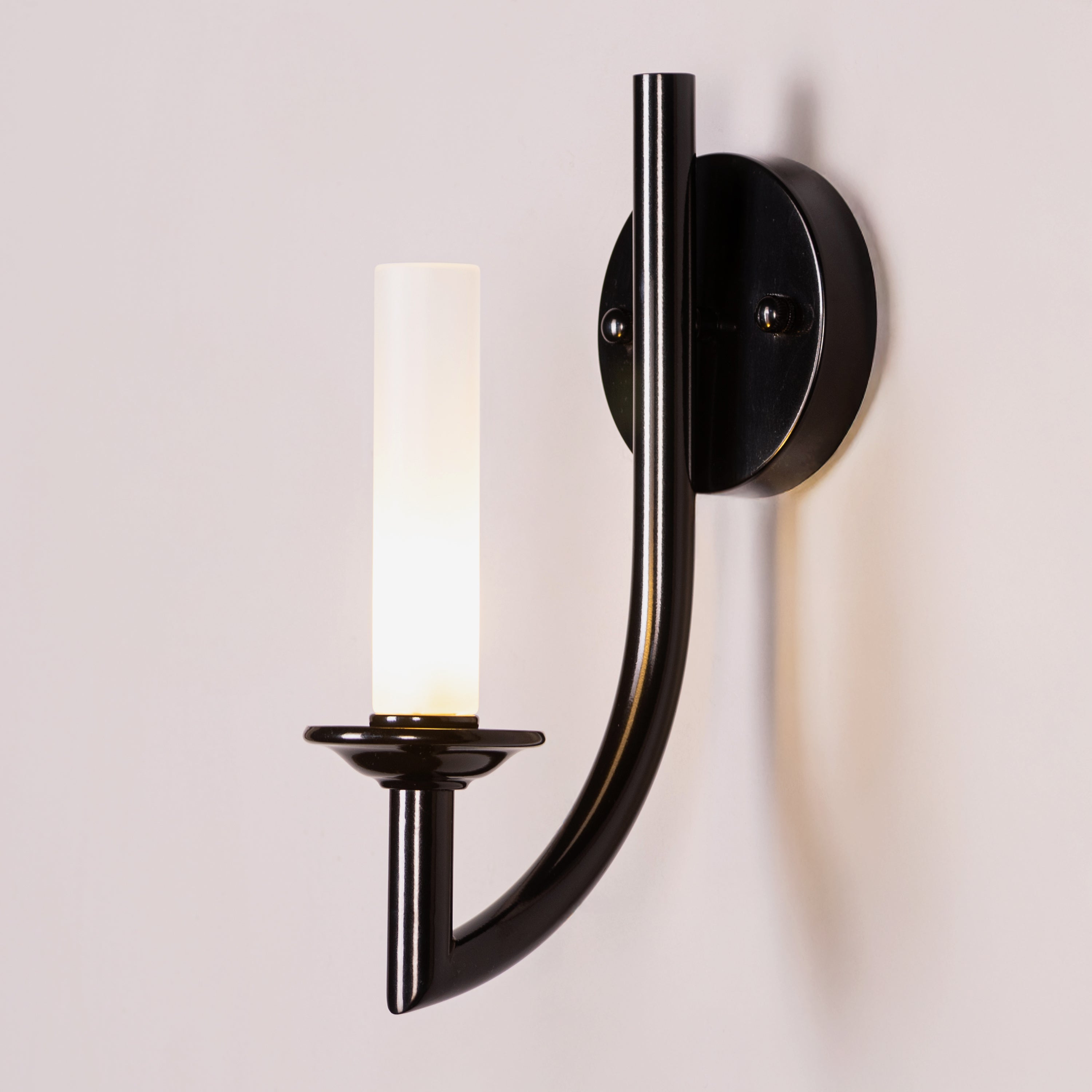 Forma (Black, White) Frosted Glass Wall Light