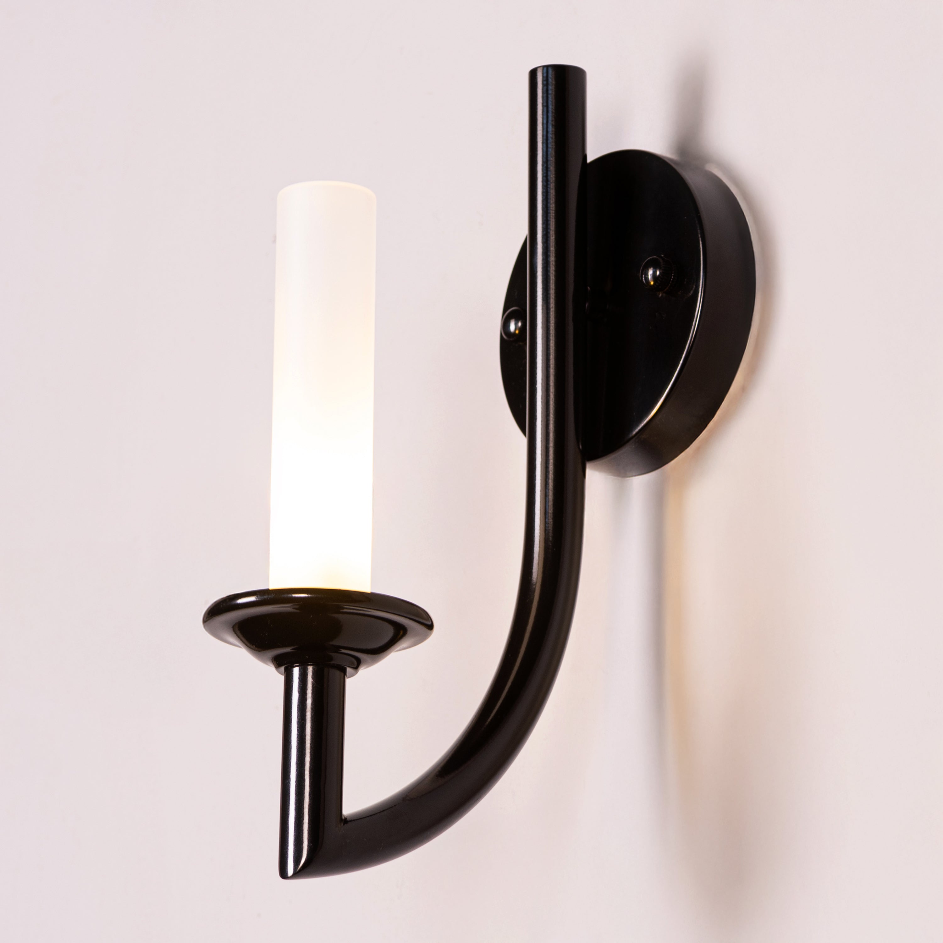 Forma (Black, White) Frosted Glass Wall Light