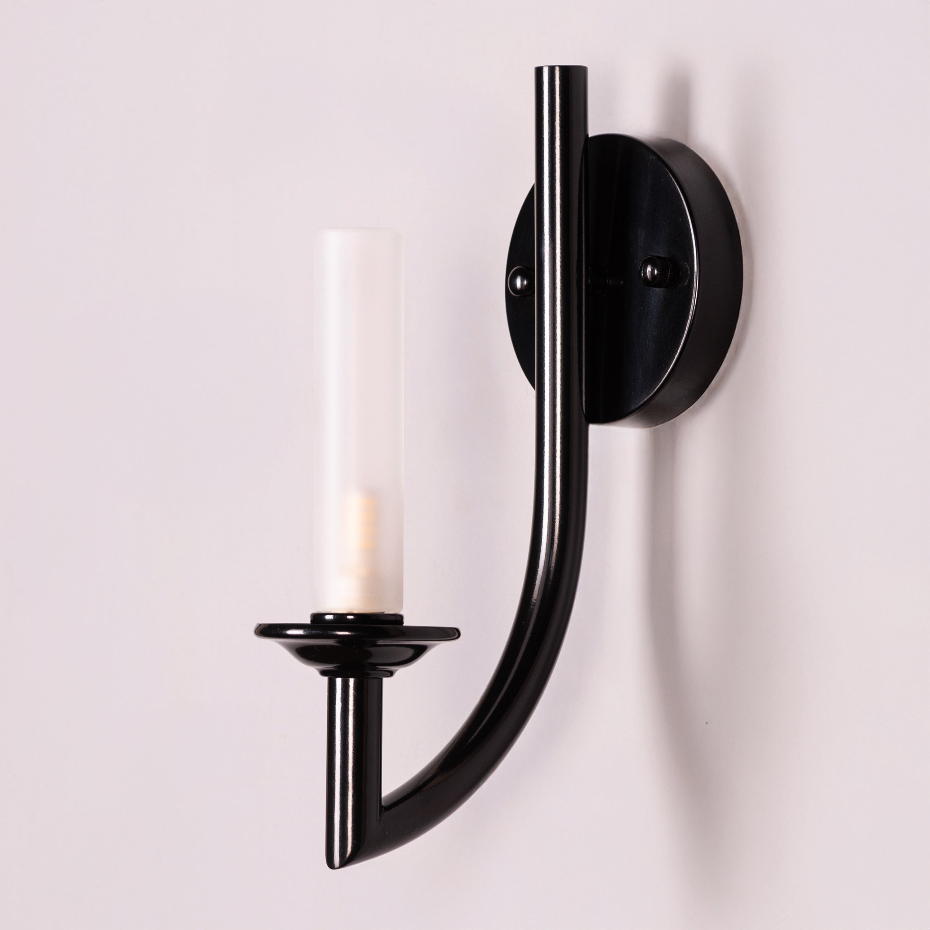 Forma (Black, White) Frosted Glass Wall Light