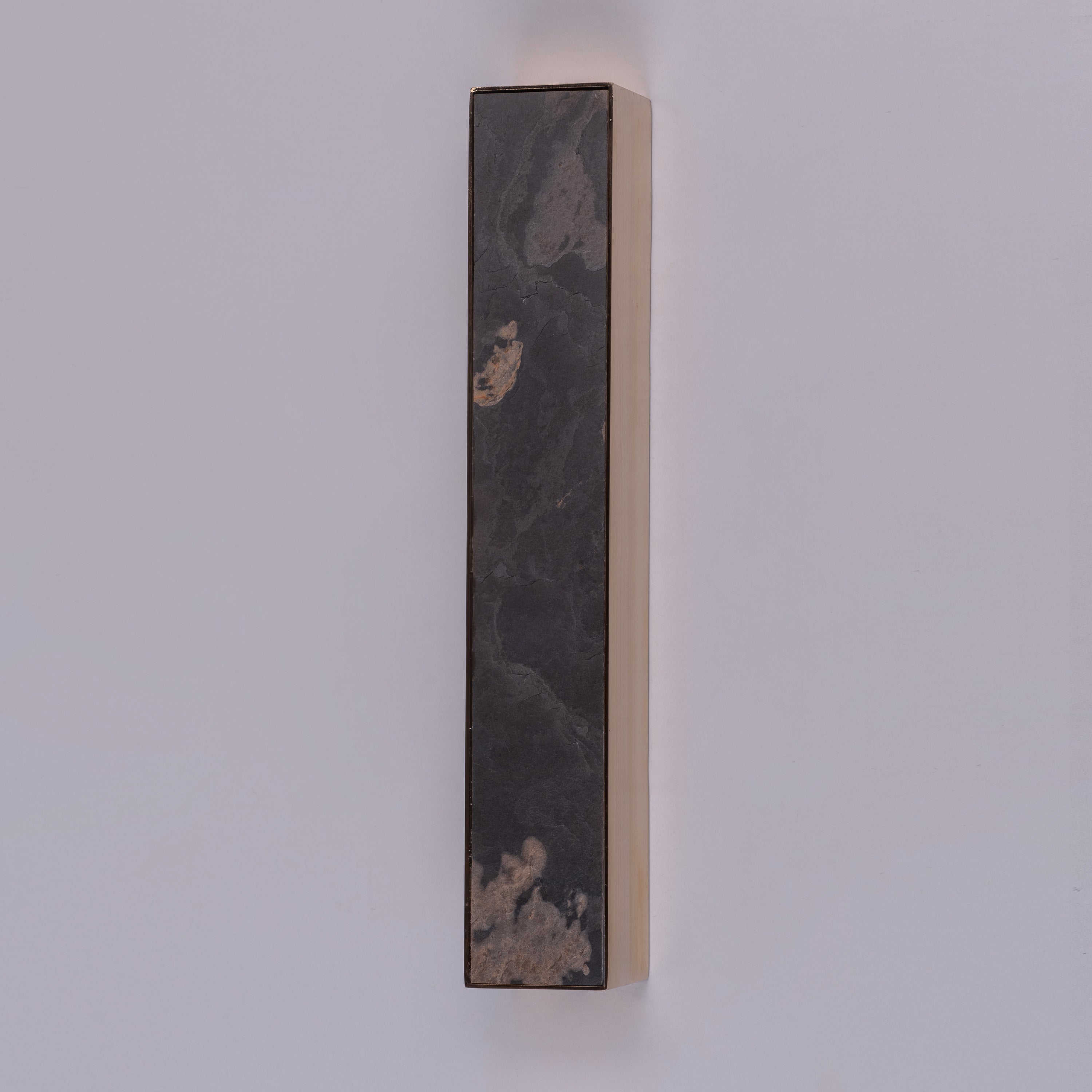 Cloudy Days Translucent (Small, Gold, Built-In LED) Natural Stone Wall Light