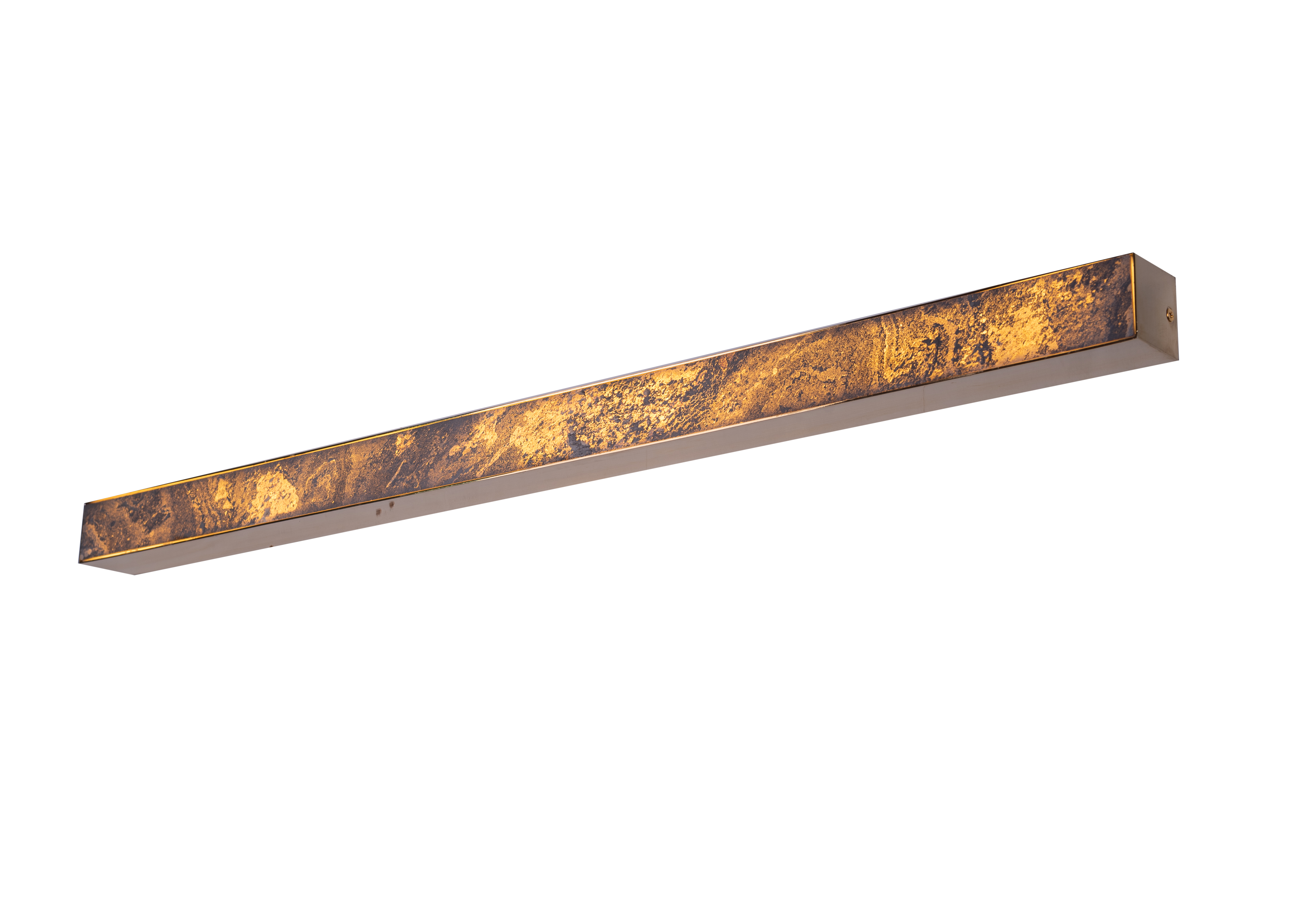 Cloudy Days Translucent (Large, Gold, Built-In LED) Natural Stone Wall Light