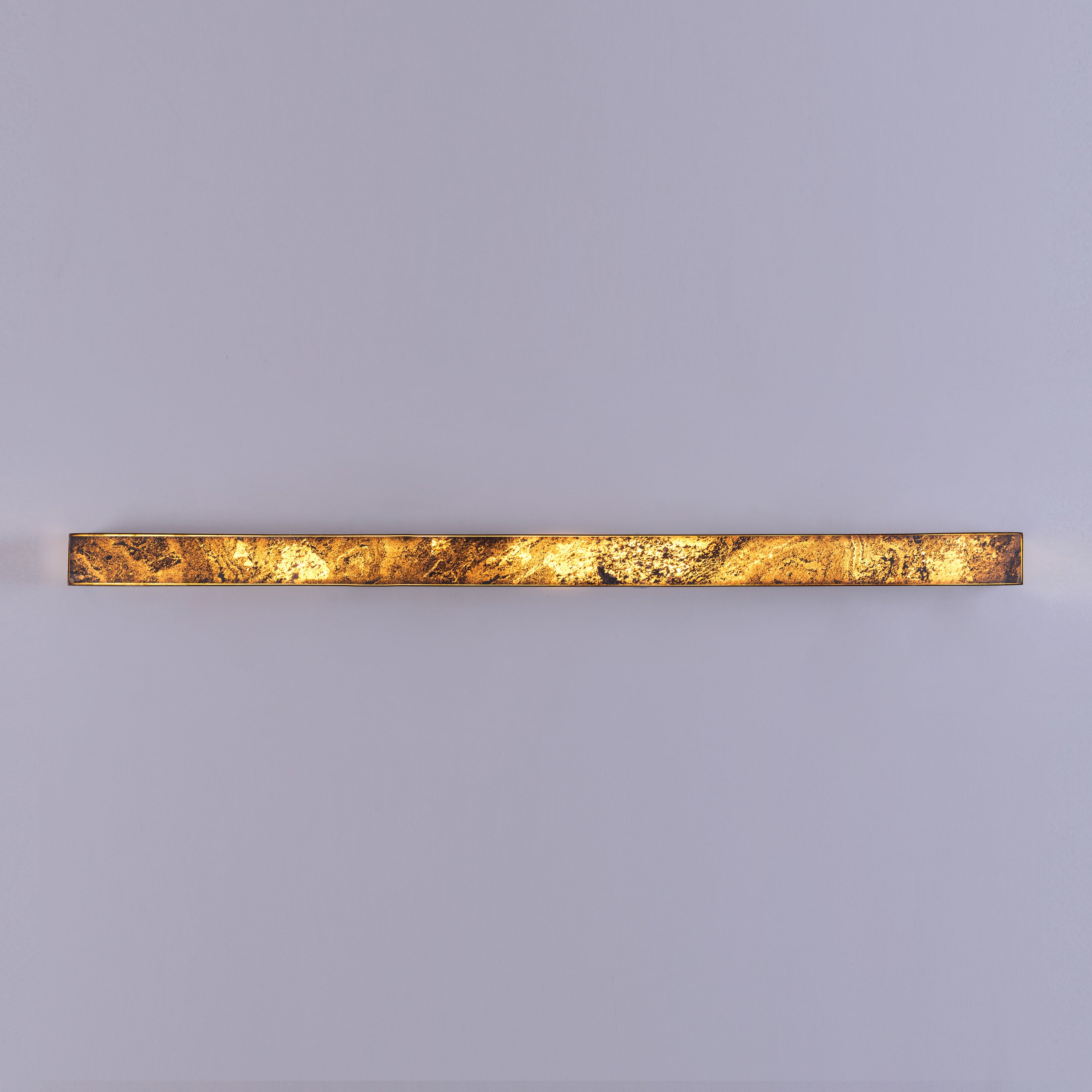 Cloudy Days Translucent (Large, Gold, Built-In LED) Natural Stone Wall Light